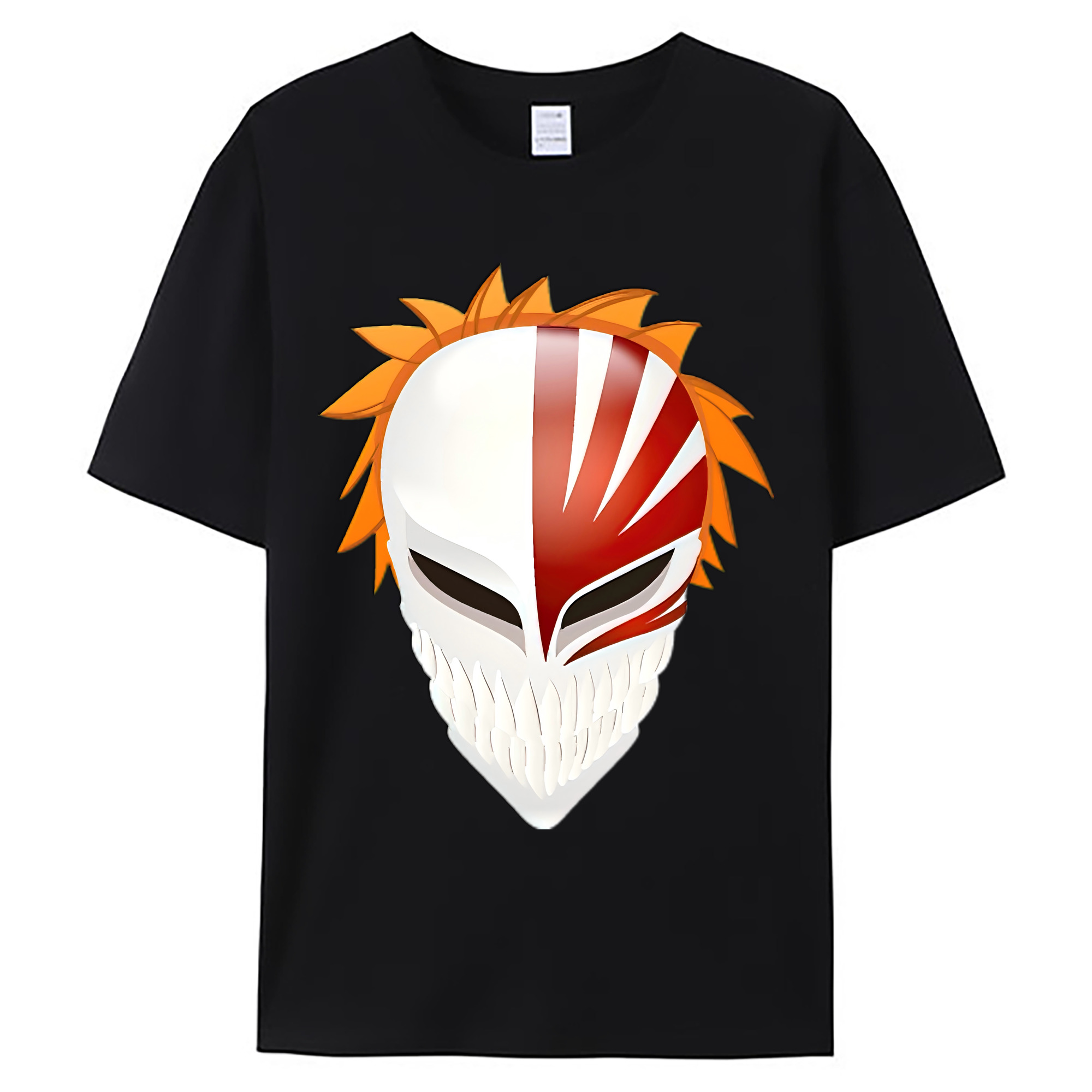 （画像用） ブリーチ 黒崎一護（くろさき いちご）BLEACH Kurosaki Ichigo 綿100％ メンズ半袖Tシャツ｜肌触りやわらか＆通気性