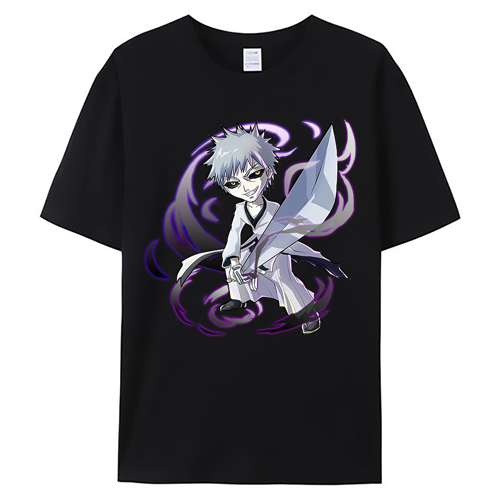 （画像用） ブリーチ 黒崎一護（くろさき いちご）BLEACH Kurosaki Ichigo 綿100％ メンズ半袖Tシャツ｜肌触りやわらか＆通気性