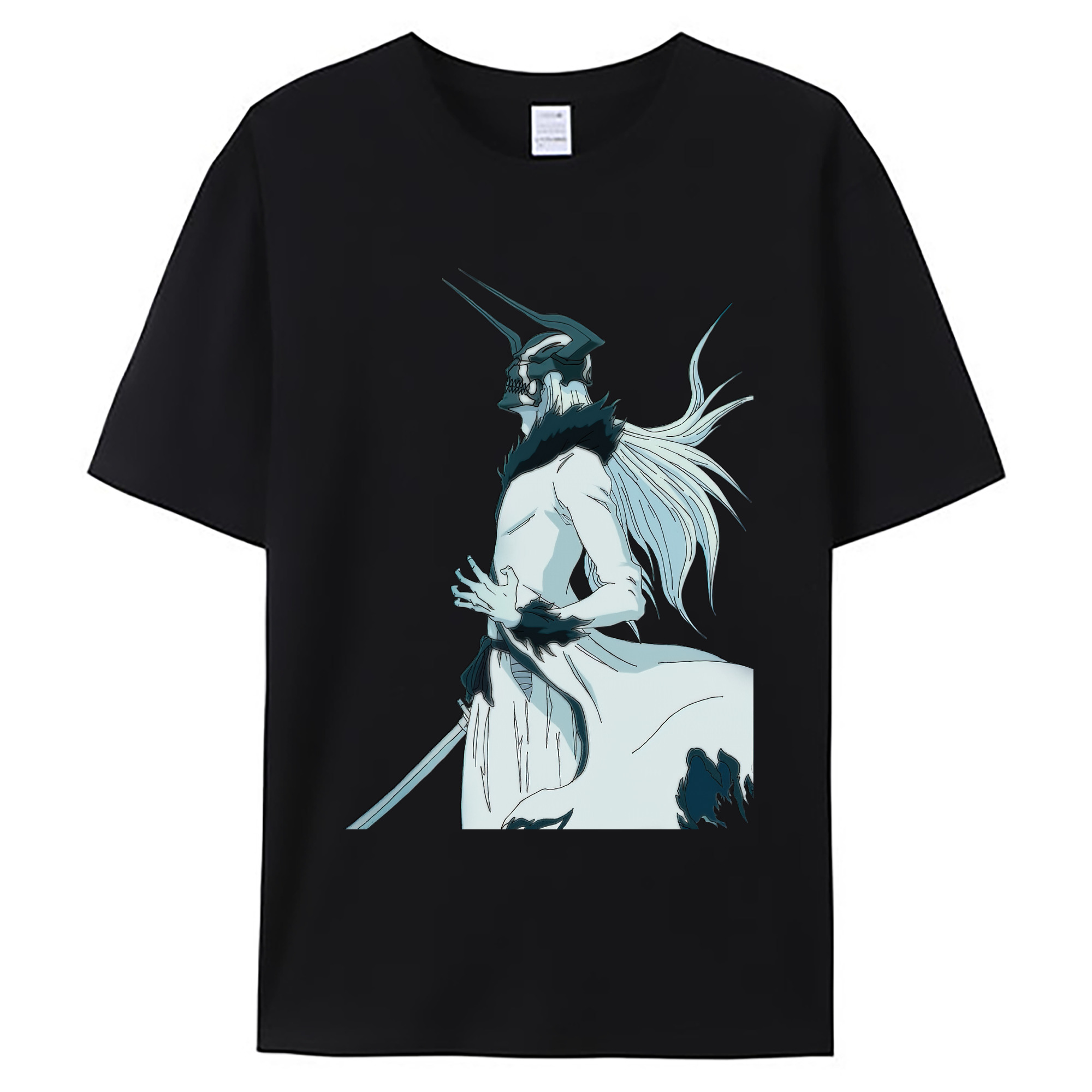 （画像用） ブリーチ 黒崎一護（くろさき いちご）BLEACH Kurosaki Ichigo 綿100％ メンズ半袖Tシャツ｜肌触りやわらか＆通気性