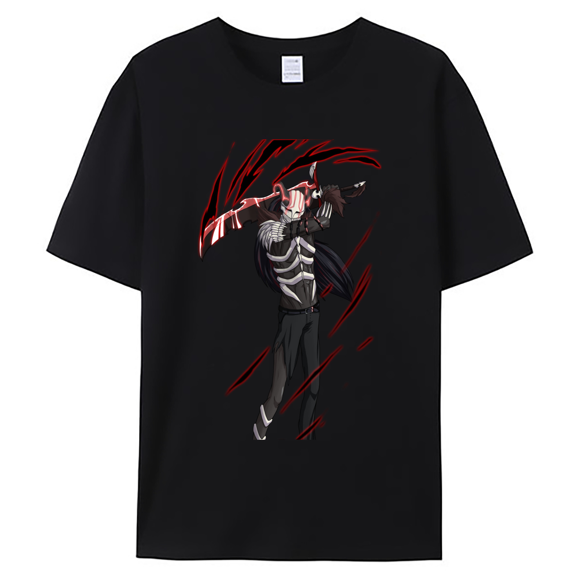 （画像用） ブリーチ 黒崎一護（くろさき いちご）BLEACH Kurosaki Ichigo 綿100％ メンズ半袖Tシャツ｜肌触りやわらか＆通気性