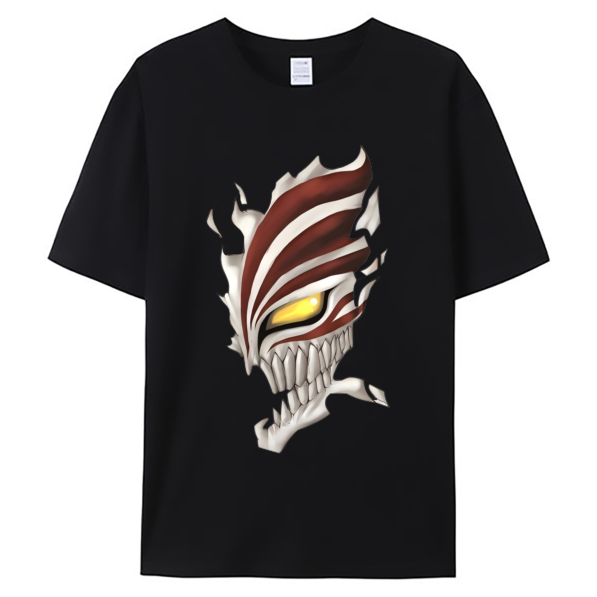 （画像用） ブリーチ 黒崎一護（くろさき いちご）BLEACH Kurosaki Ichigo 綿100％ メンズ半袖Tシャツ｜肌触りやわらか＆通気性