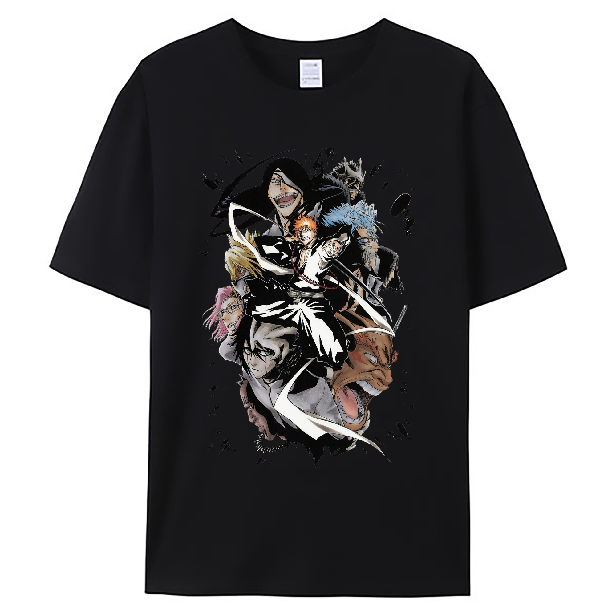 （画像用） ブリーチ 黒崎一護（くろさき いちご）BLEACH Kurosaki Ichigo 綿100％ メンズ半袖Tシャツ｜肌触りやわらか＆通気性