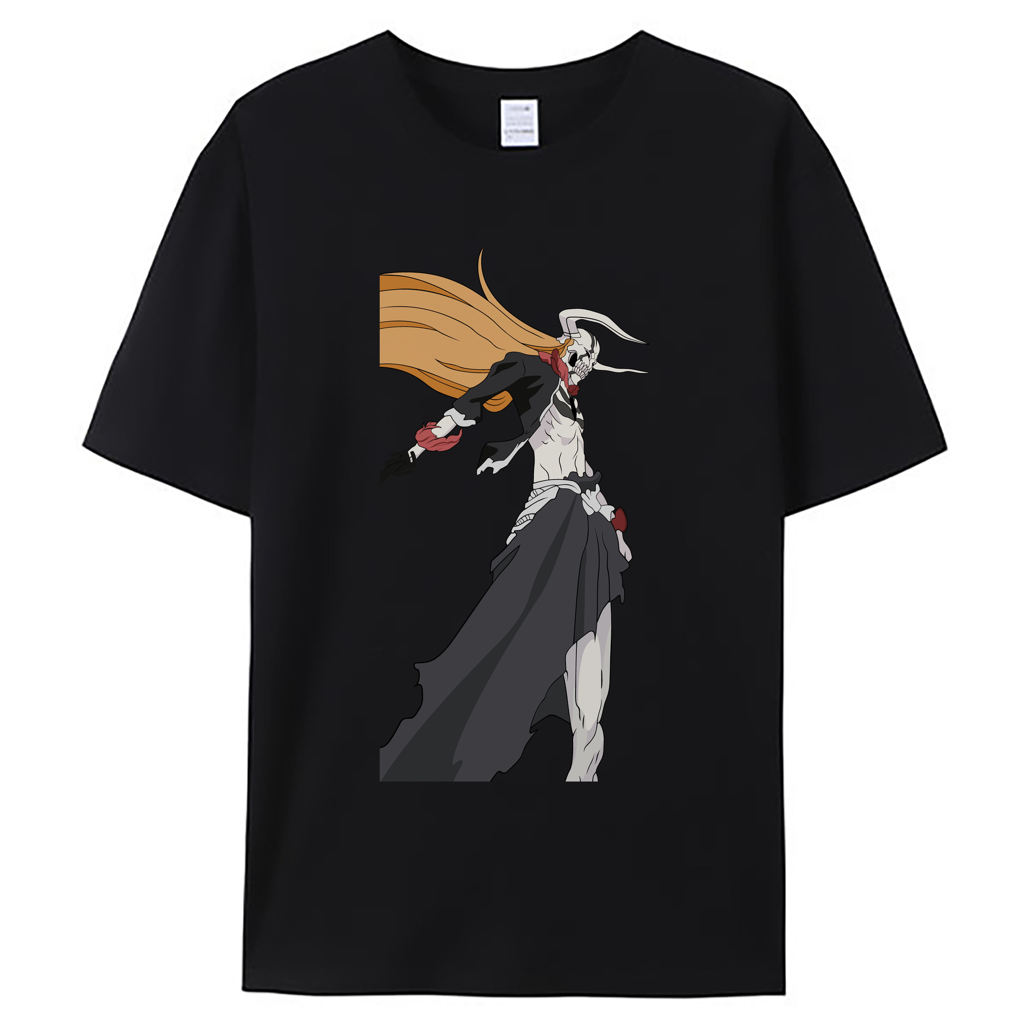 （画像用） ブリーチ 黒崎一護（くろさき いちご）BLEACH Kurosaki Ichigo 綿100％ メンズ半袖Tシャツ｜肌触りやわらか＆通気性