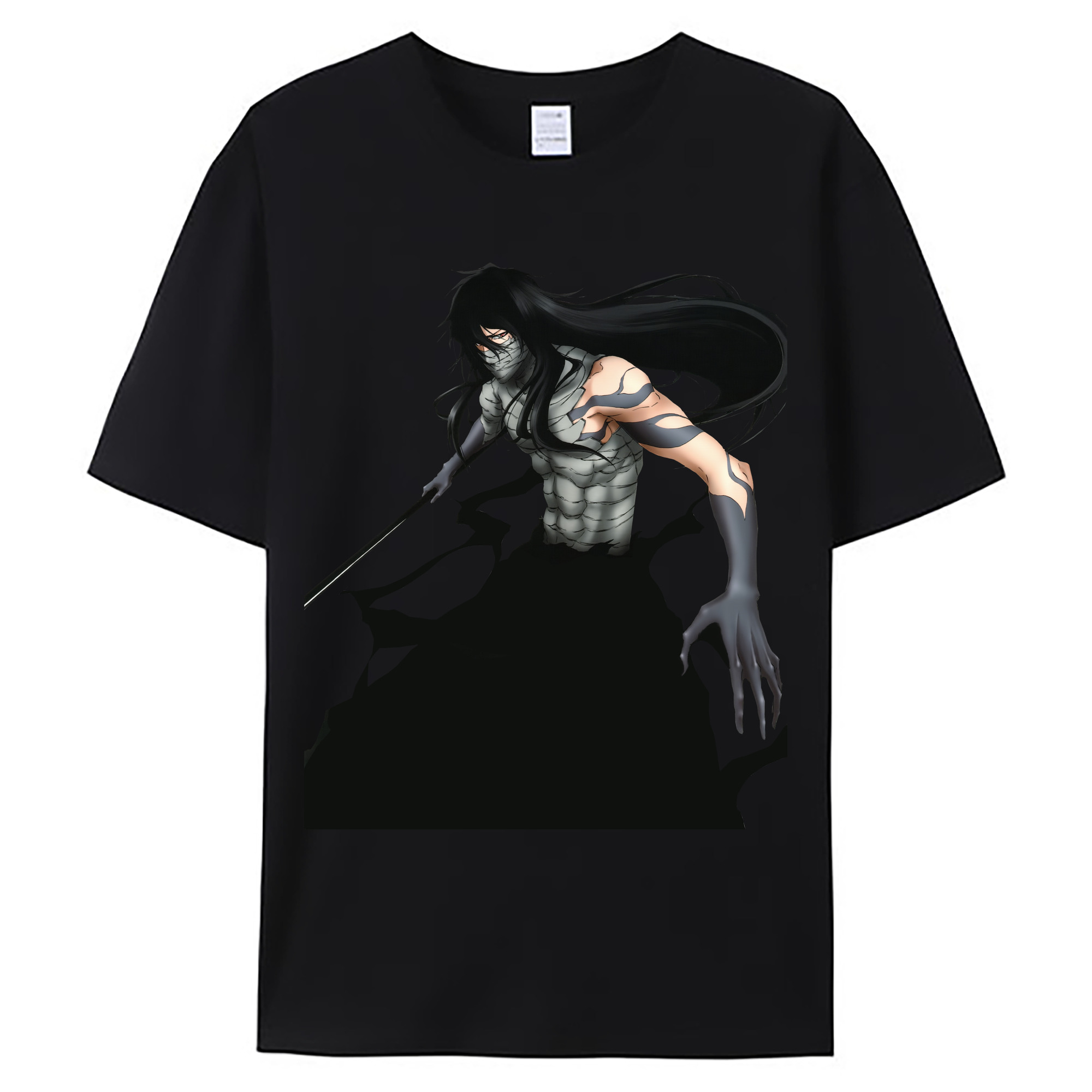 （画像用） ブリーチ 黒崎一護（くろさき いちご）BLEACH Kurosaki Ichigo 綿100％ メンズ半袖Tシャツ｜肌触りやわらか＆通気性