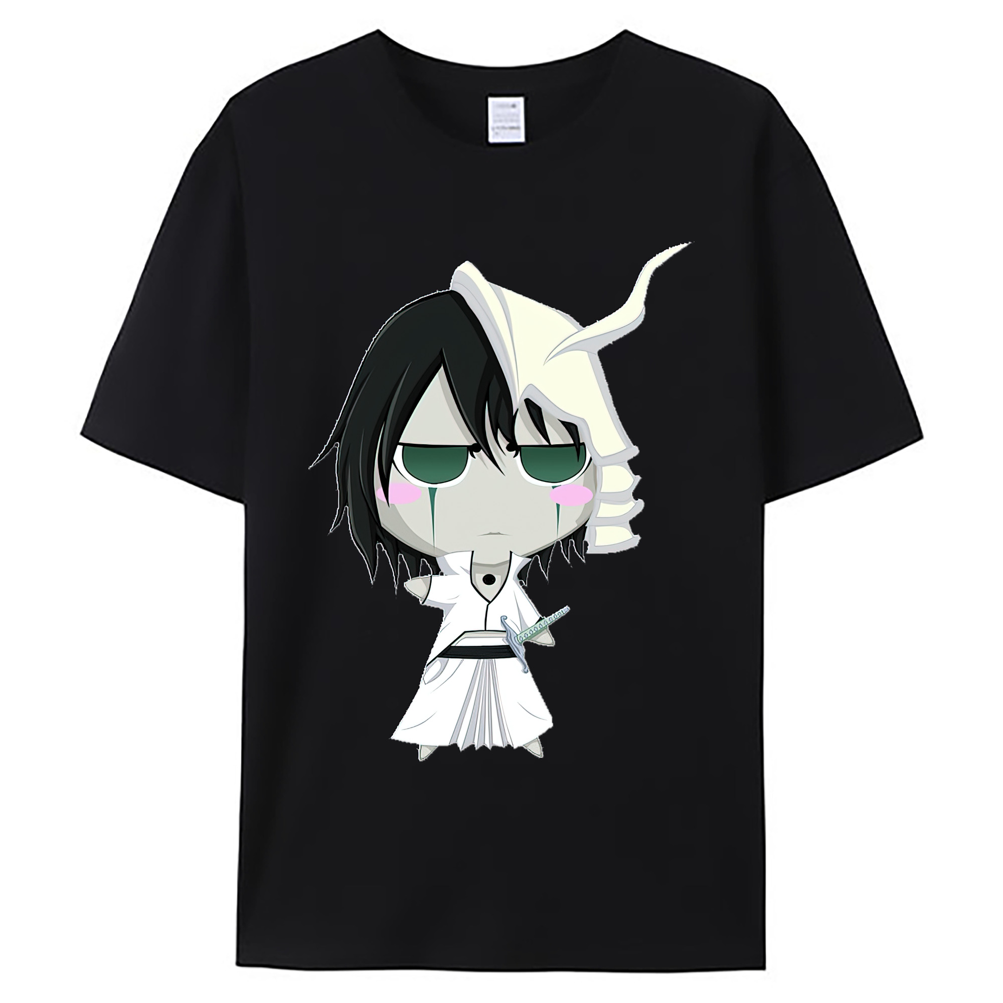 （画像用） ブリーチ ウルキオラ·シファー BLEACH Ulquiorra cifer 綿100％ メンズ半袖Tシャツ｜肌触りやわらか＆通気性