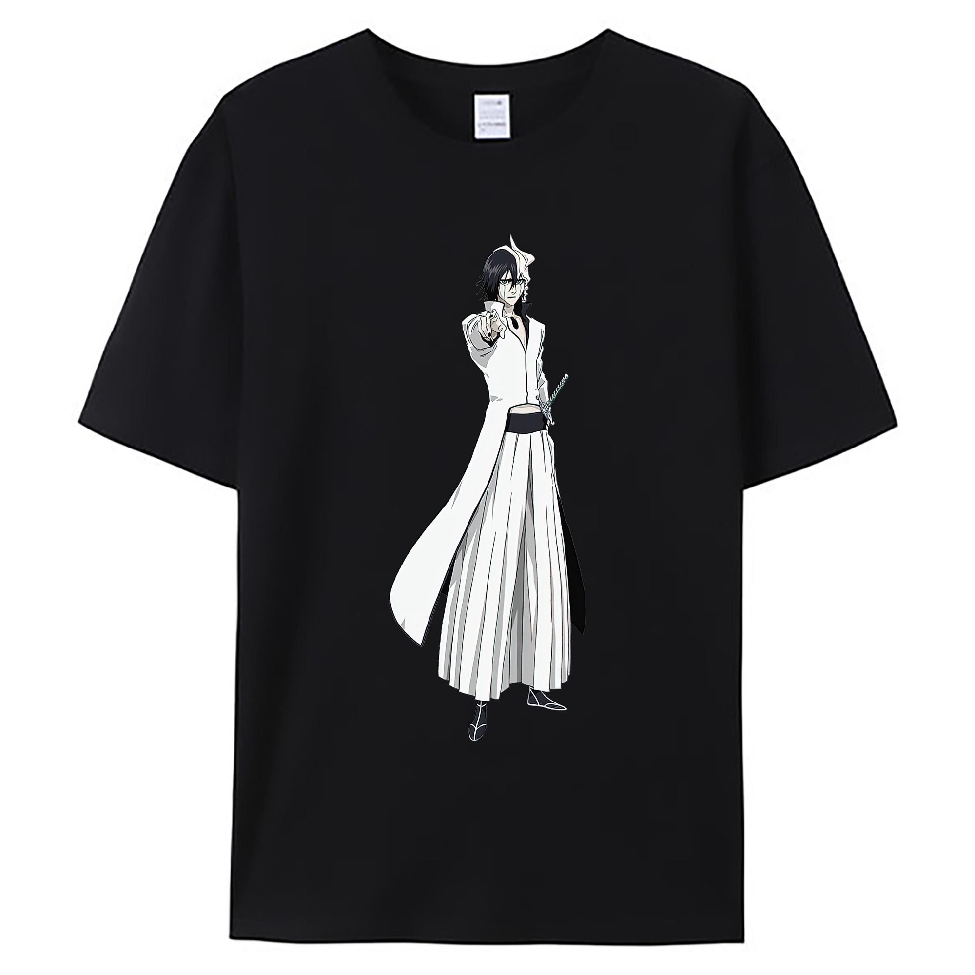 （画像用） ブリーチ ウルキオラ·シファー BLEACH Ulquiorra cifer 綿100％ メンズ半袖Tシャツ｜肌触りやわらか＆通気性