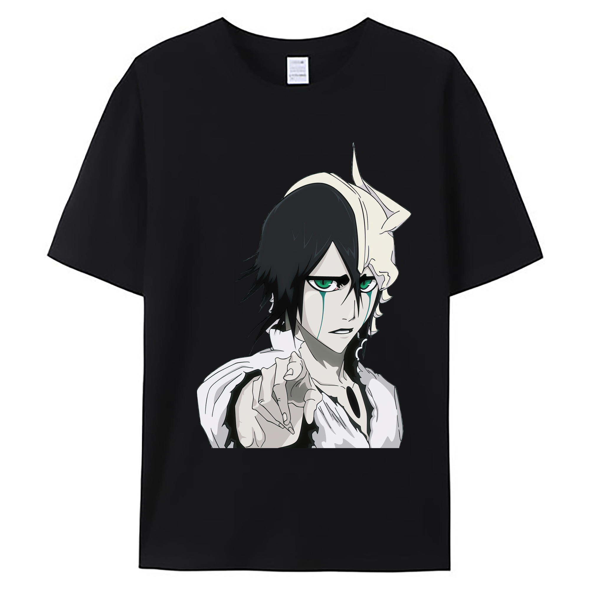 （画像用） ブリーチ ウルキオラ·シファー BLEACH Ulquiorra cifer 綿100％ メンズ半袖Tシャツ｜肌触りやわらか＆通気性