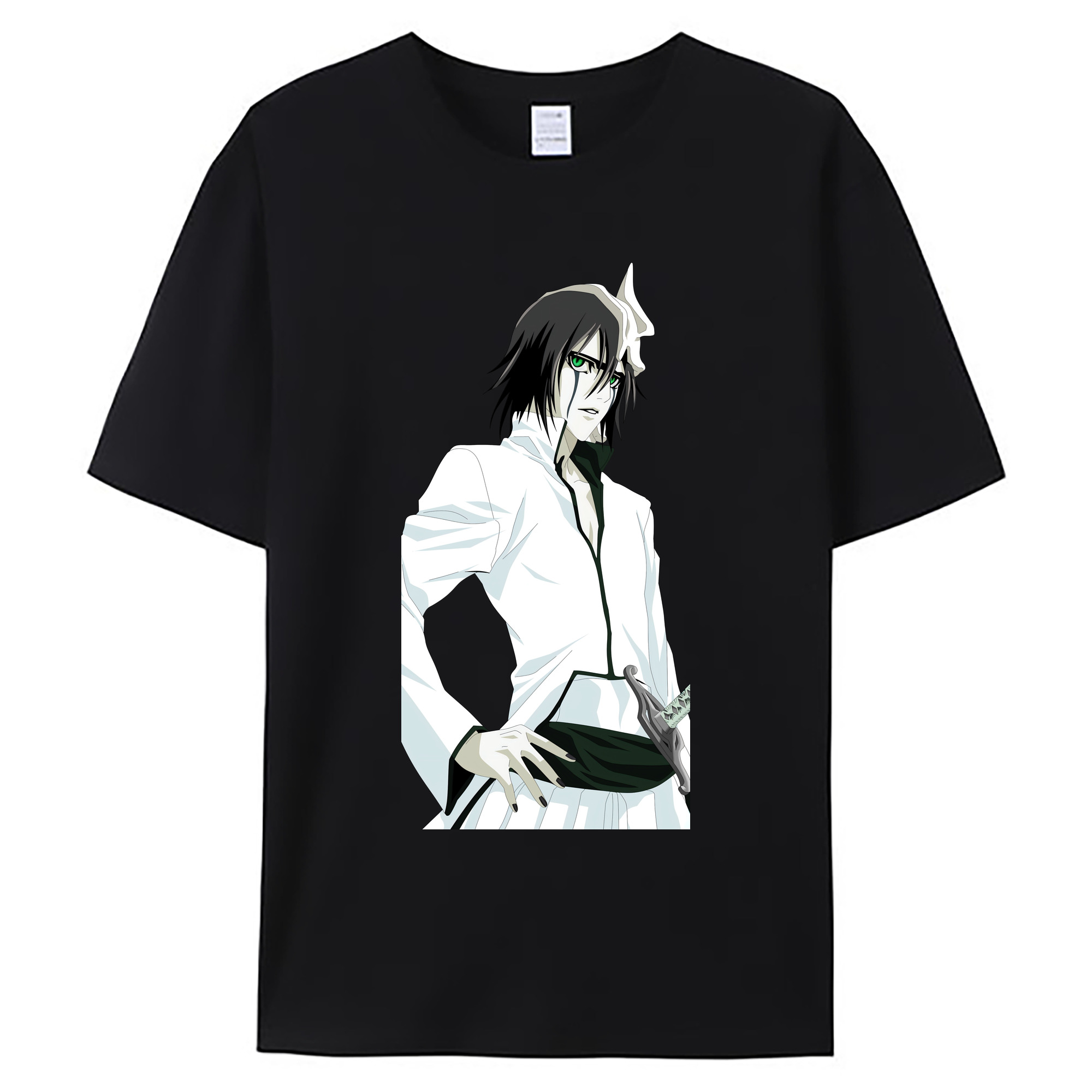（画像用） ブリーチ ウルキオラ·シファー BLEACH Ulquiorra cifer 綿100％ メンズ半袖Tシャツ｜肌触りやわらか＆通気性