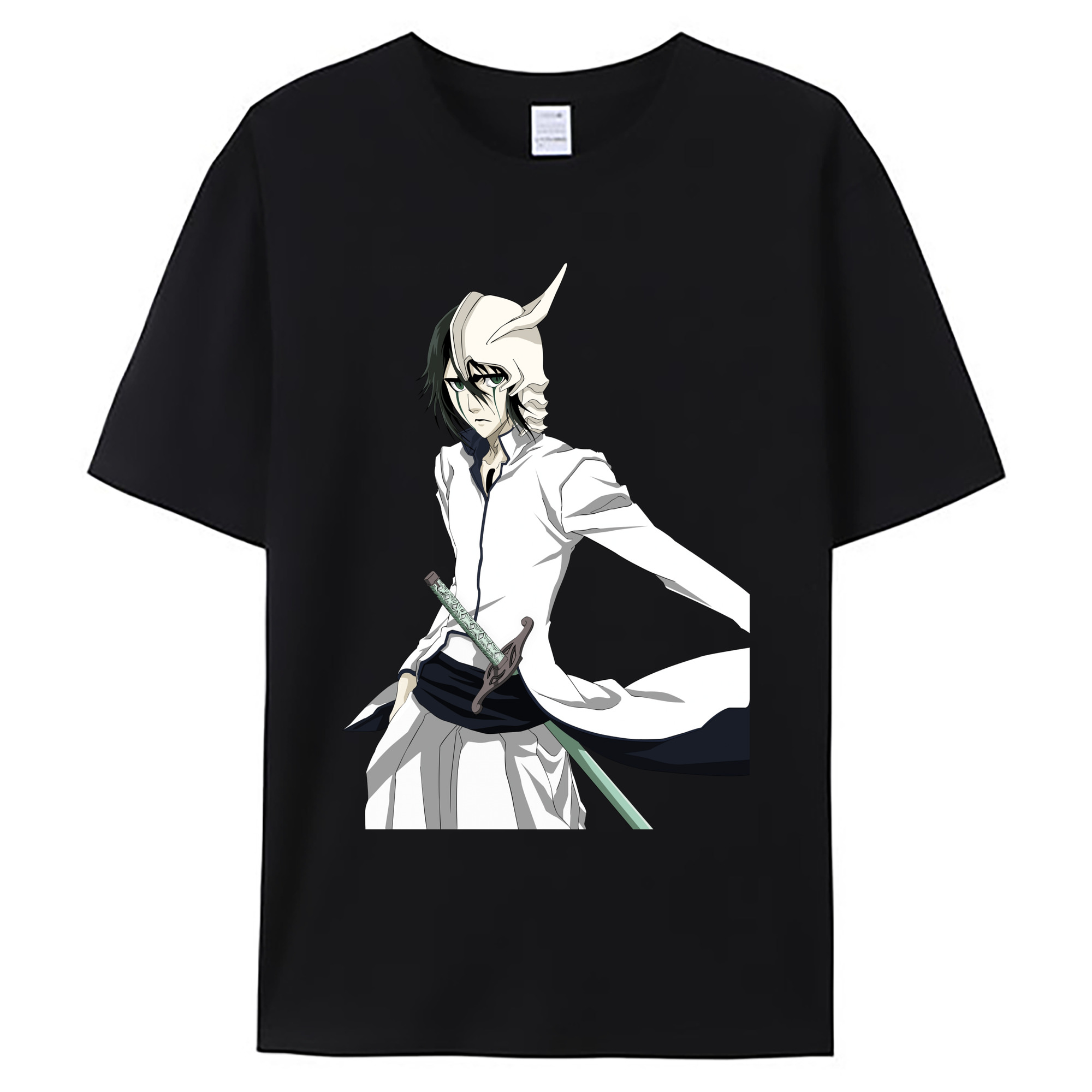 （画像用） ブリーチ ウルキオラ·シファー BLEACH Ulquiorra cifer 綿100％ メンズ半袖Tシャツ｜肌触りやわらか＆通気性