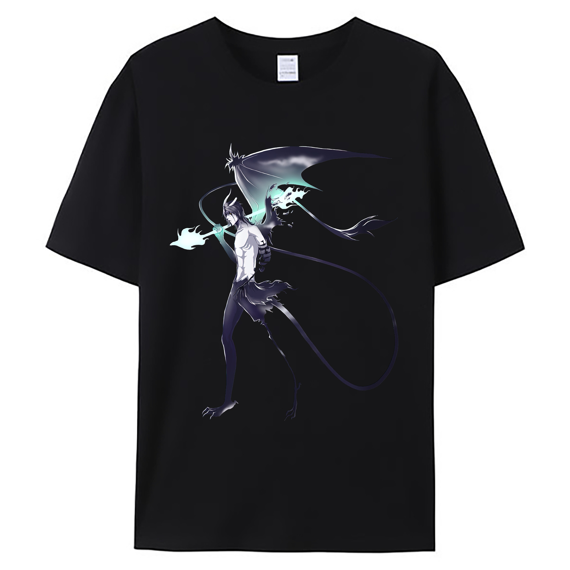 （画像用） ブリーチ ウルキオラ·シファー BLEACH Ulquiorra cifer 綿100％ メンズ半袖Tシャツ｜肌触りやわらか＆通気性