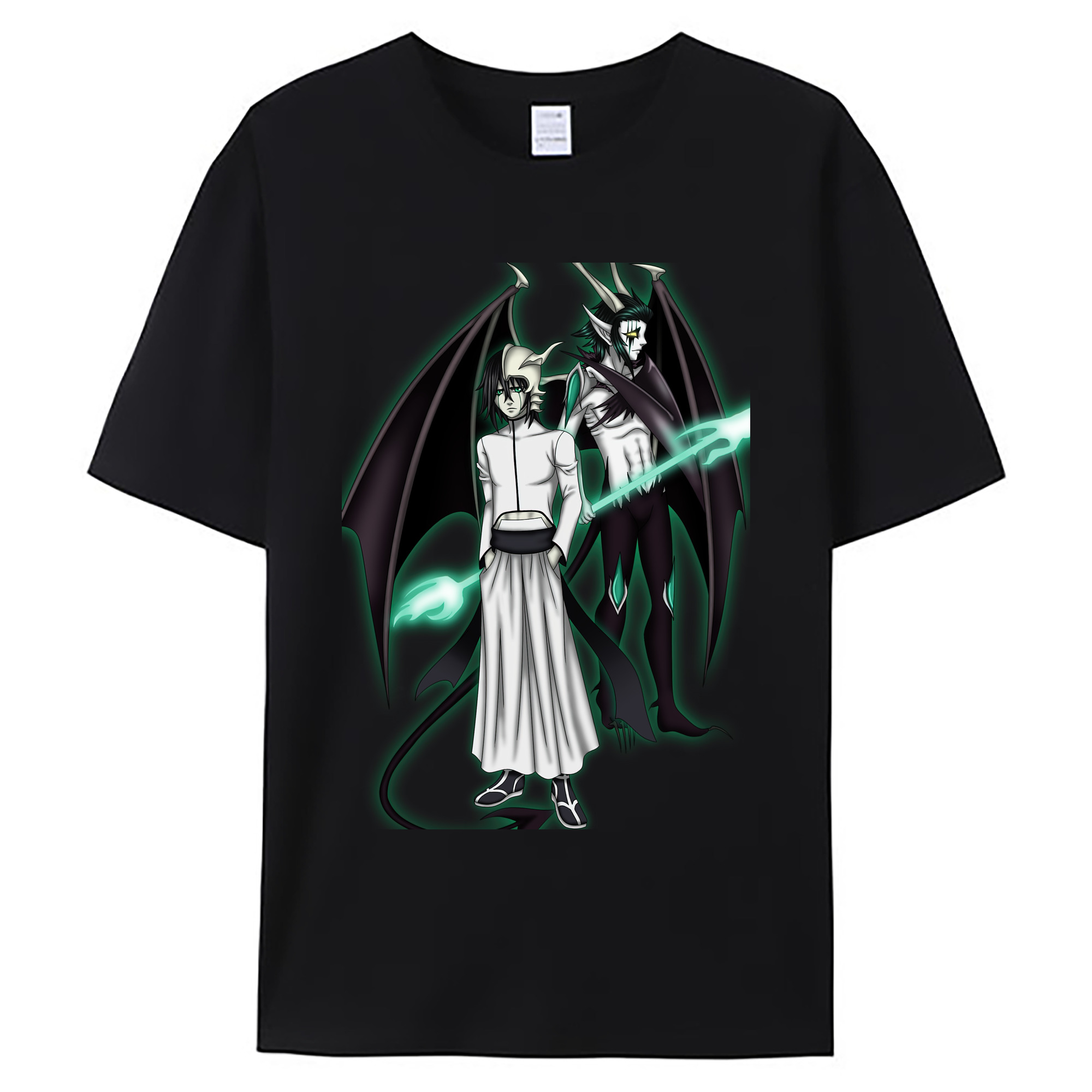 （画像用） ブリーチ ウルキオラ·シファー BLEACH Ulquiorra cifer 綿100％ メンズ半袖Tシャツ｜肌触りやわらか＆通気性