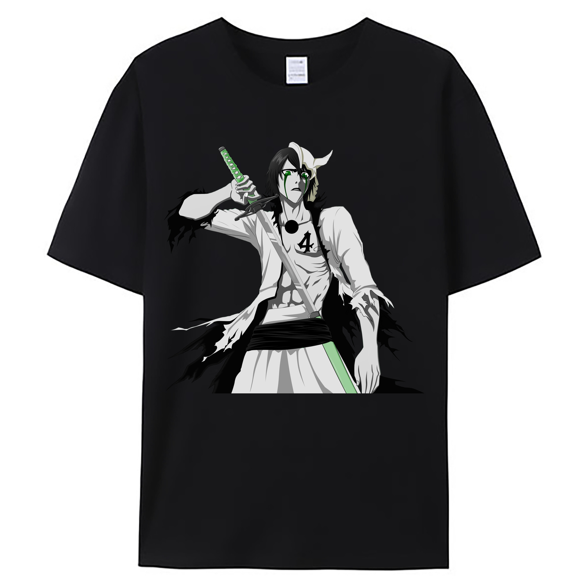 （画像用） ブリーチ ウルキオラ·シファー BLEACH Ulquiorra cifer 綿100％ メンズ半袖Tシャツ｜肌触りやわらか＆通気性
