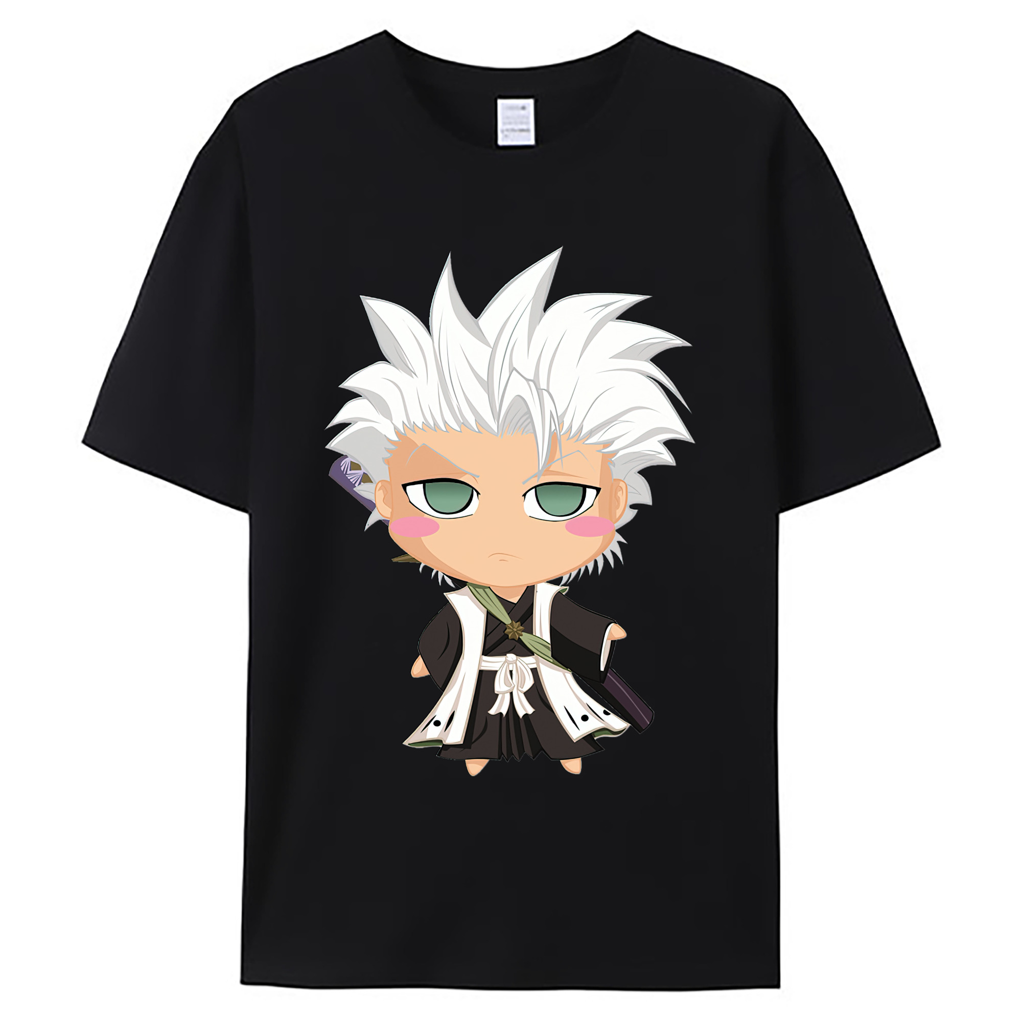 （画像用） ブリーチ 日番谷冬獅郎（ひつがや とうしろう） BLEACH Hitsugaya Toushirou 綿100％ メンズ半袖Tシャツ｜肌触りやわらか＆通気性