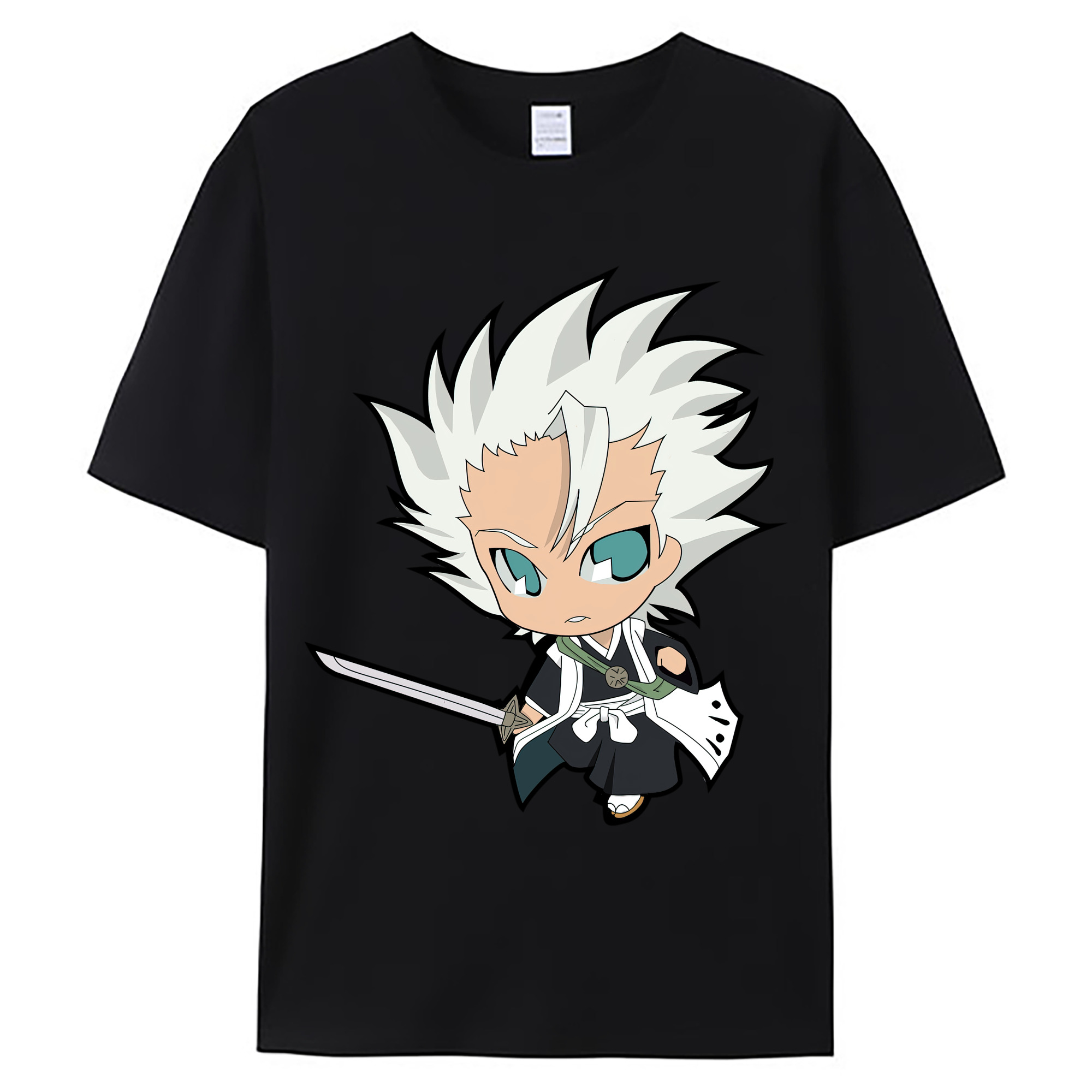 （画像用） ブリーチ 日番谷冬獅郎（ひつがや とうしろう） BLEACH Hitsugaya Toushirou 綿100％ メンズ半袖Tシャツ｜肌触りやわらか＆通気性