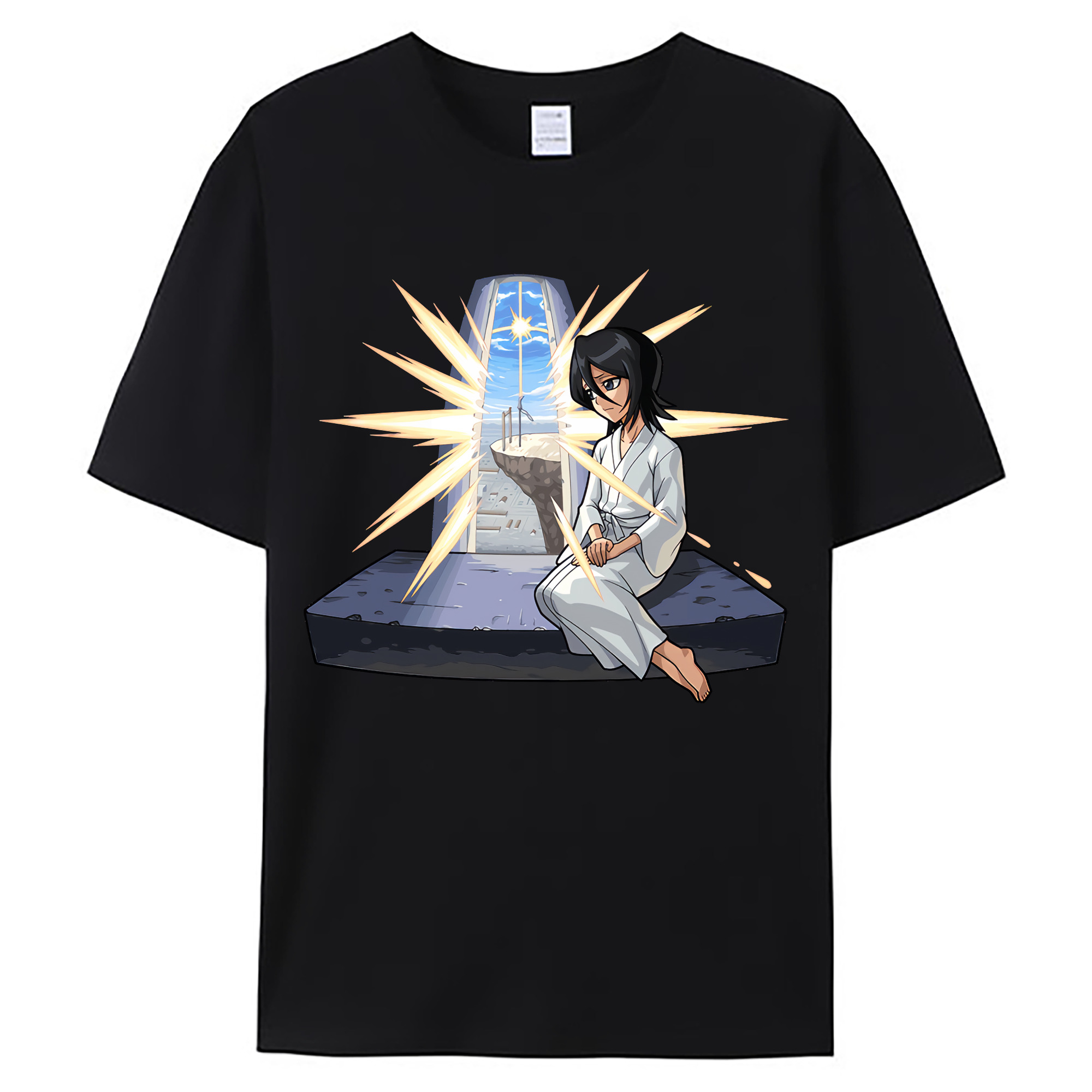 （画像用） ブリーチ 朽木ルキア BLEACH Kuchiki Rukia 綿100％ メンズ半袖Tシャツ｜肌触りやわらか＆通気性