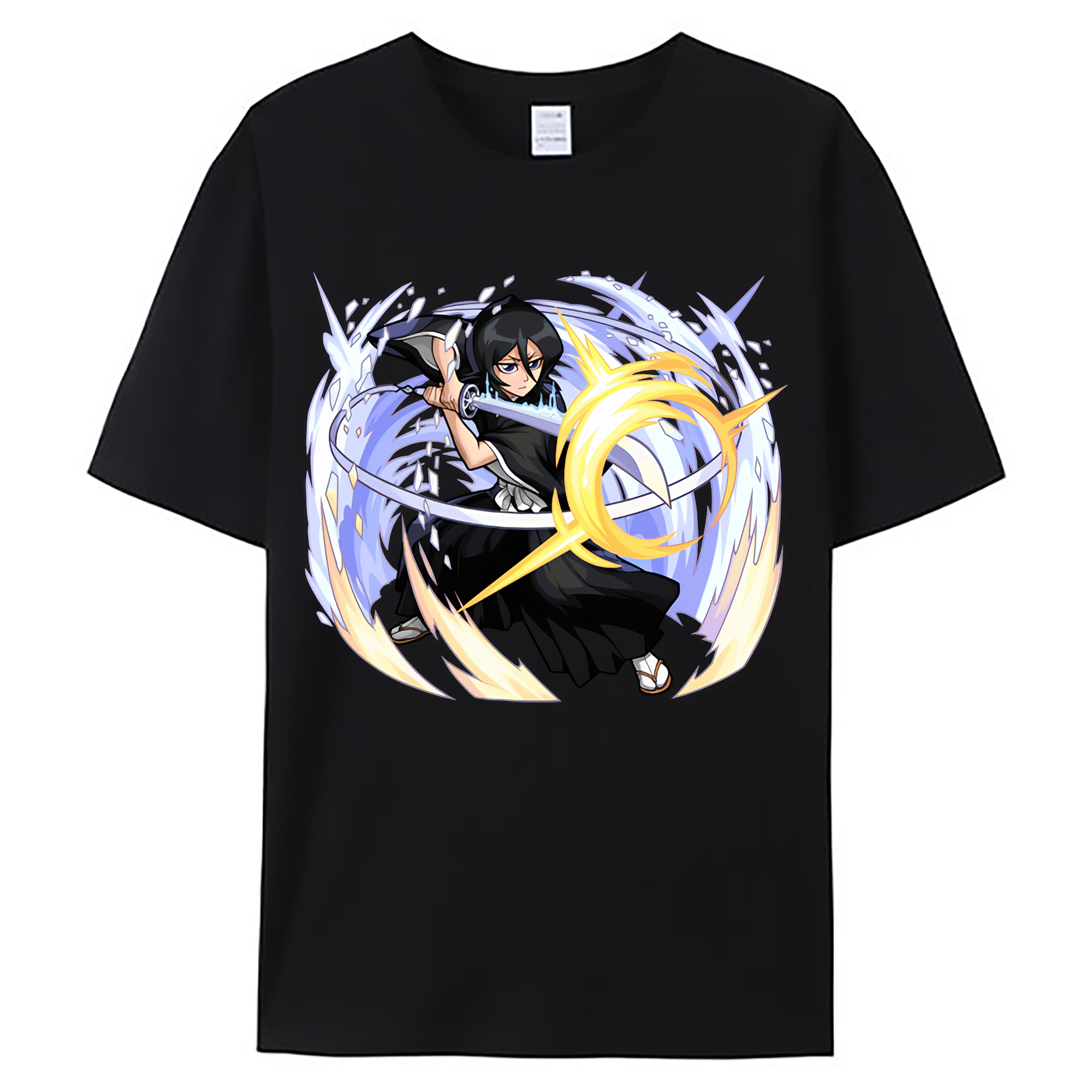（画像用） ブリーチ 朽木ルキア BLEACH Kuchiki Rukia 綿100％ メンズ半袖Tシャツ｜肌触りやわらか＆通気性