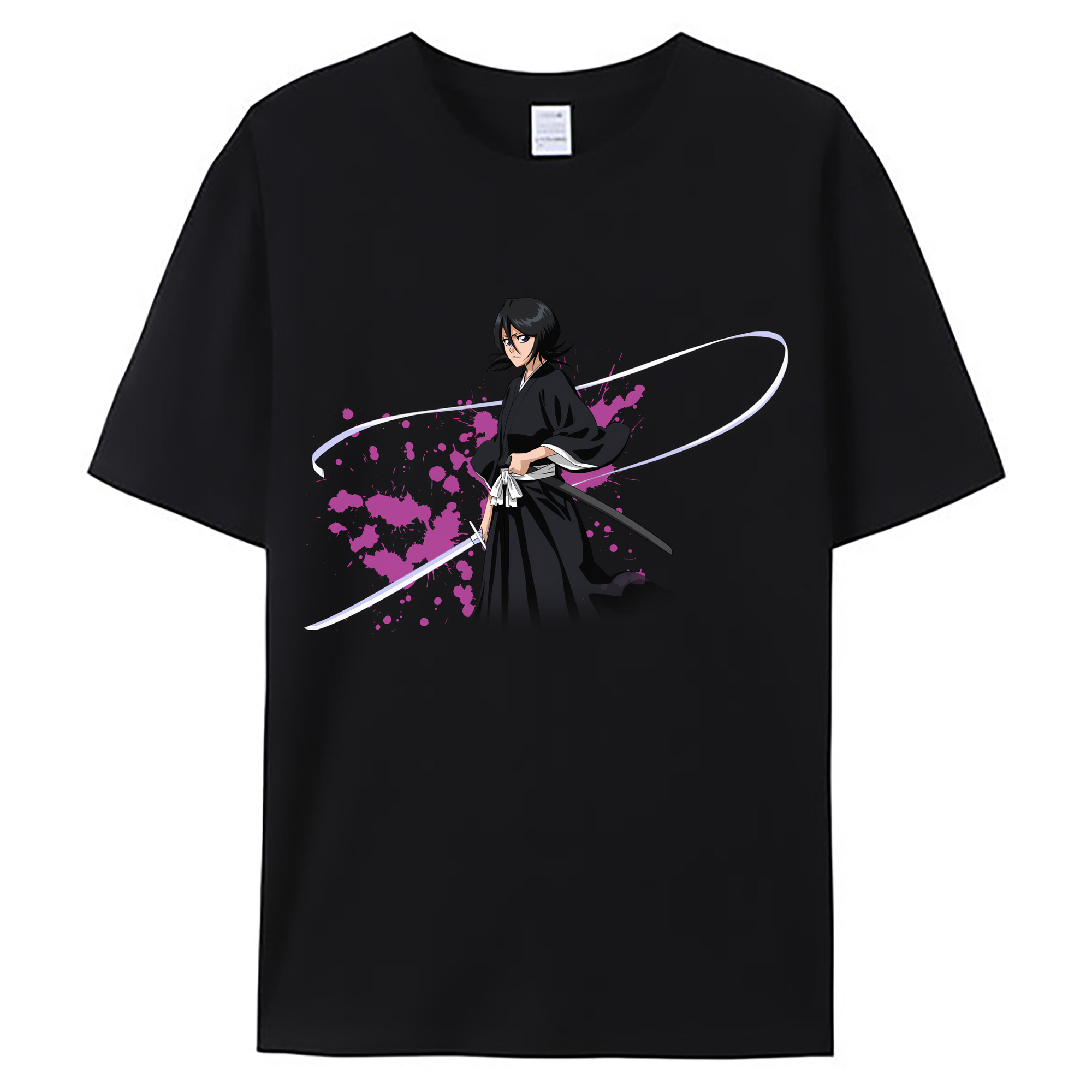 （画像用） ブリーチ 朽木ルキア BLEACH Kuchiki Rukia 綿100％ メンズ半袖Tシャツ｜肌触りやわらか＆通気性