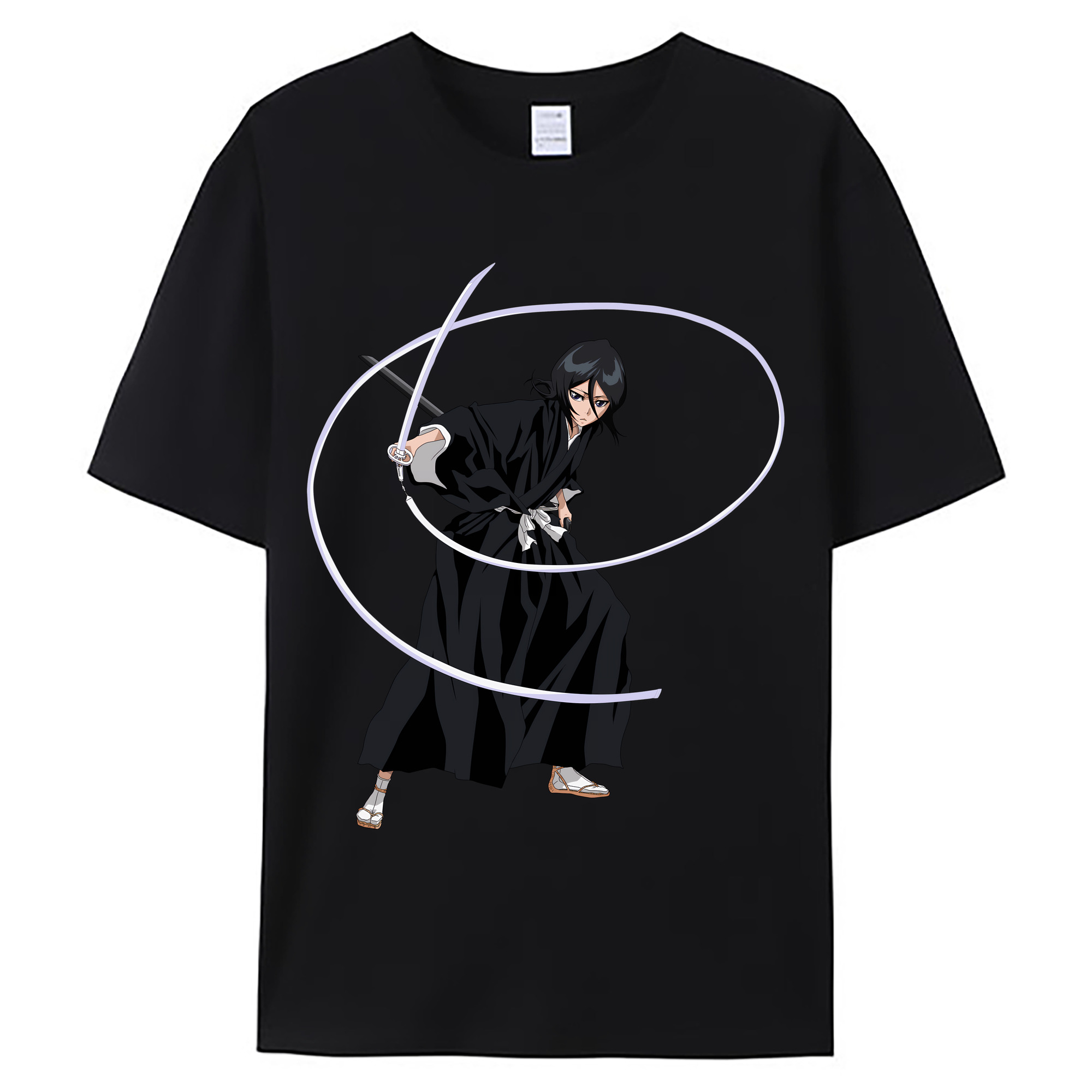 （画像用） ブリーチ 朽木ルキア BLEACH Kuchiki Rukia 綿100％ メンズ半袖Tシャツ｜肌触りやわらか＆通気性