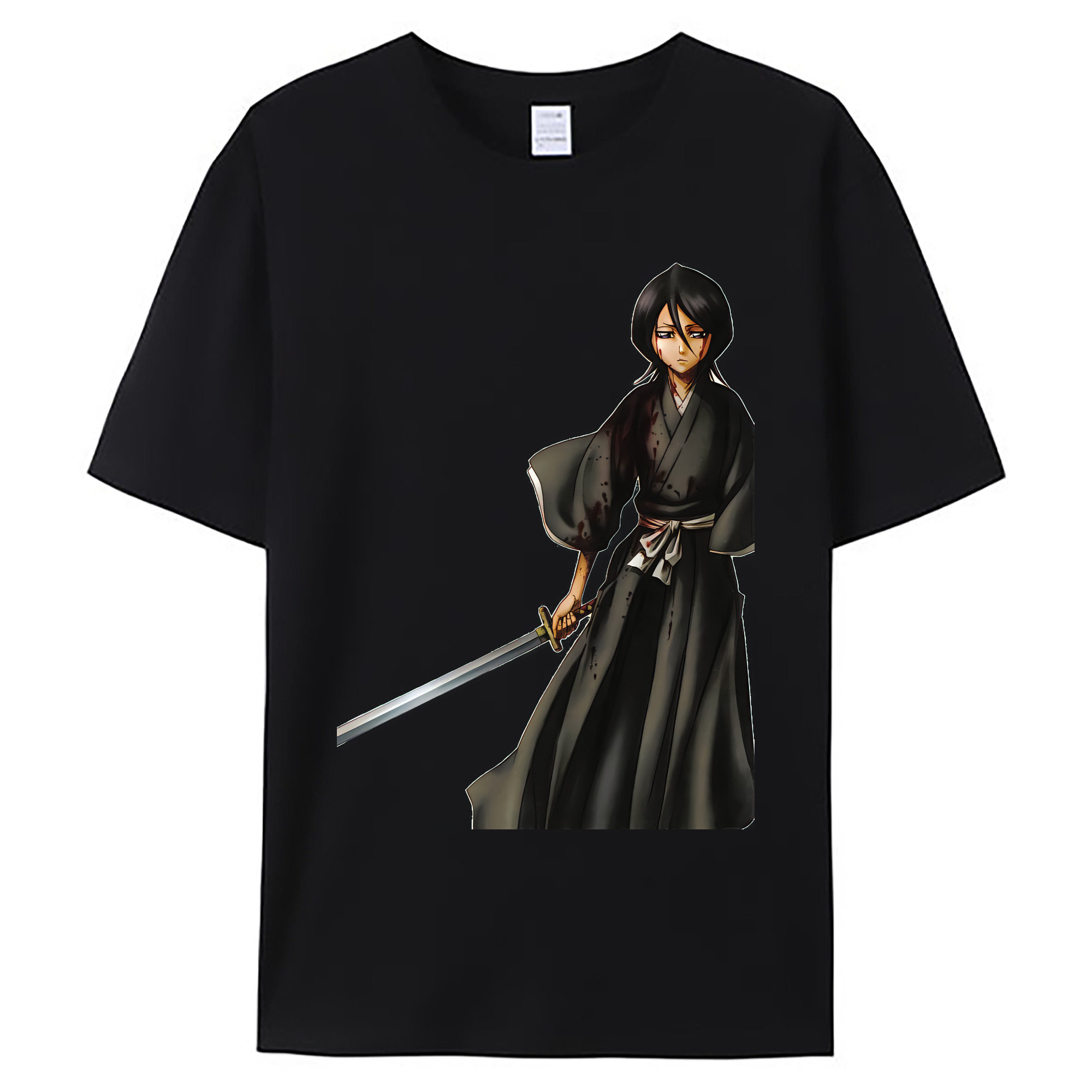 （画像用） ブリーチ 朽木ルキア BLEACH Kuchiki Rukia 綿100％ メンズ半袖Tシャツ｜肌触りやわらか＆通気性