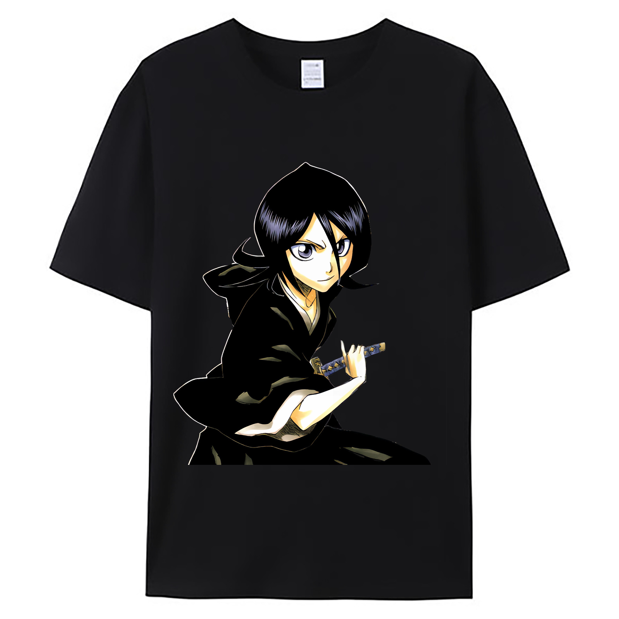 （画像用） ブリーチ 朽木ルキア BLEACH Kuchiki Rukia 綿100％ メンズ半袖Tシャツ｜肌触りやわらか＆通気性