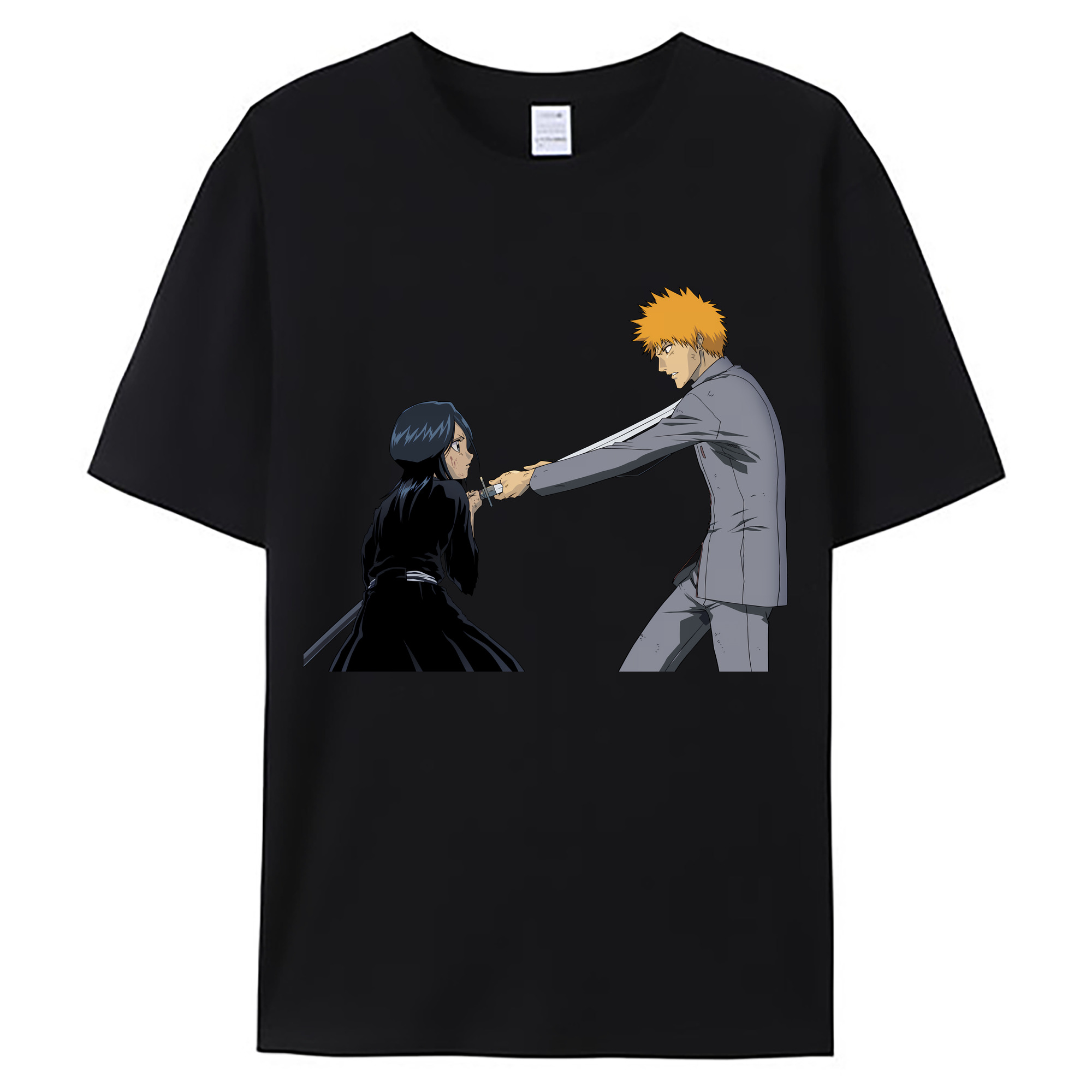 （画像用） ブリーチ 朽木ルキア BLEACH Kuchiki Rukia 綿100％ メンズ半袖Tシャツ｜肌触りやわらか＆通気性