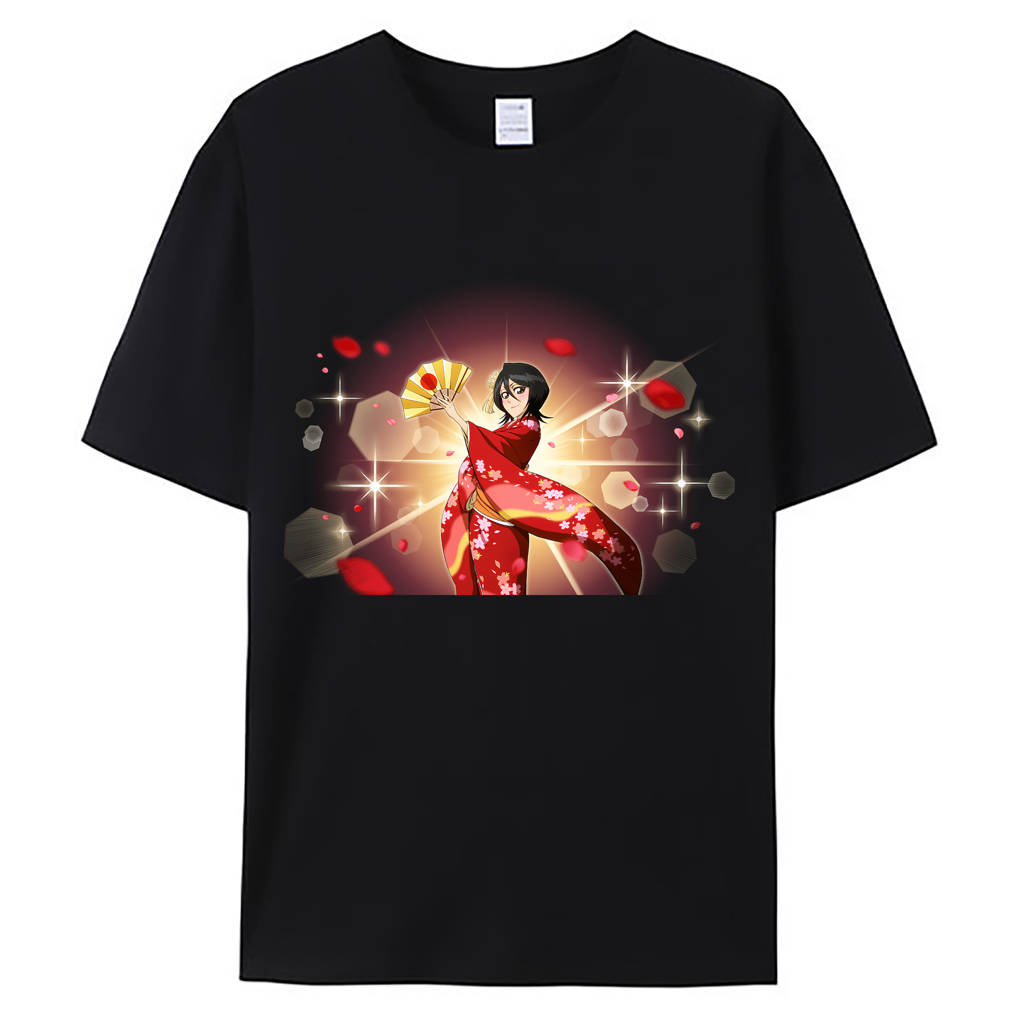 （画像用） ブリーチ 朽木ルキア BLEACH Kuchiki Rukia 綿100％ メンズ半袖Tシャツ｜肌触りやわらか＆通気性