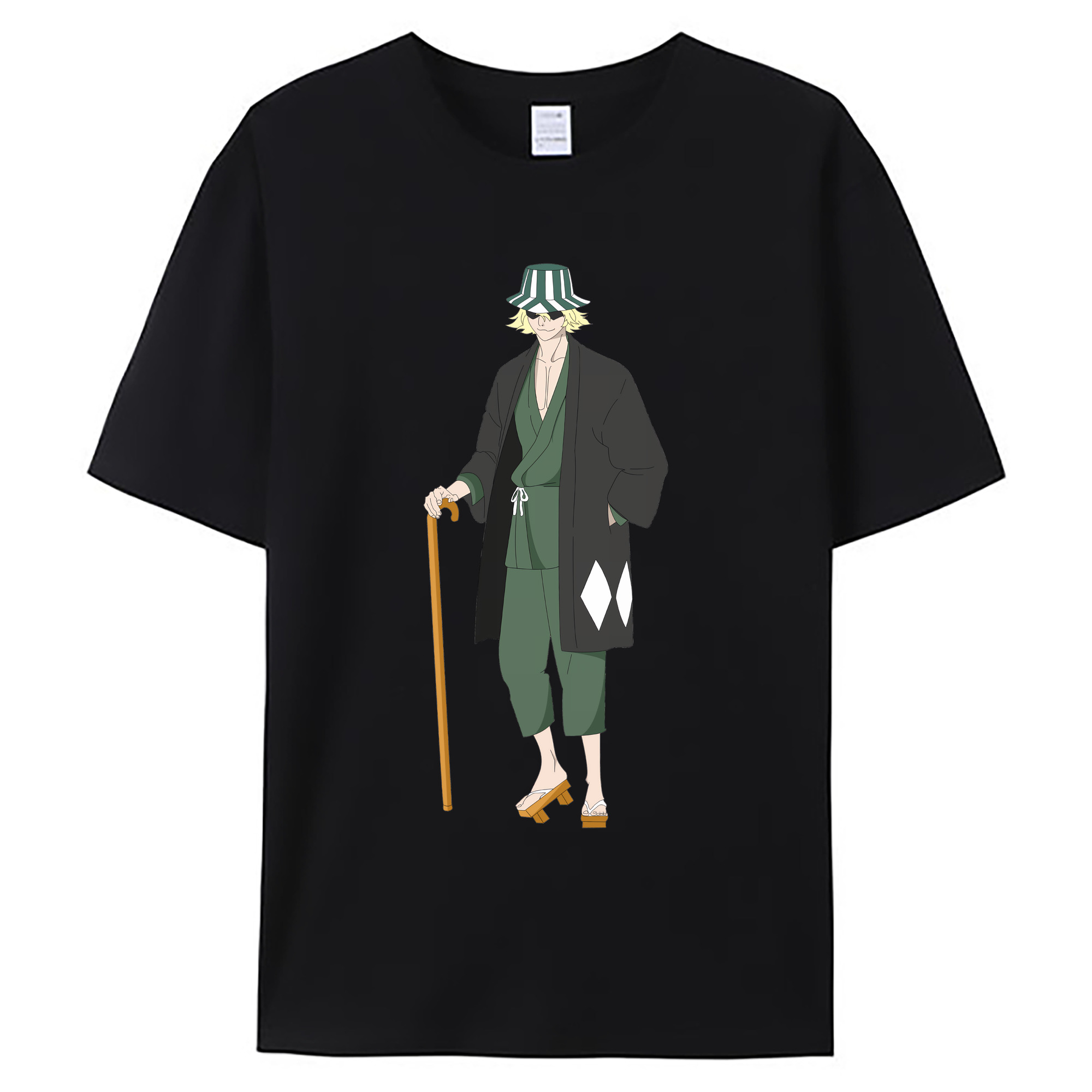 （画像用） "ブリーチ 浦原 喜助（うらはら きすけ） BLEACH Urahara Kisuke " 綿100％ メンズ半袖Tシャツ｜肌触りやわらか＆通気性
