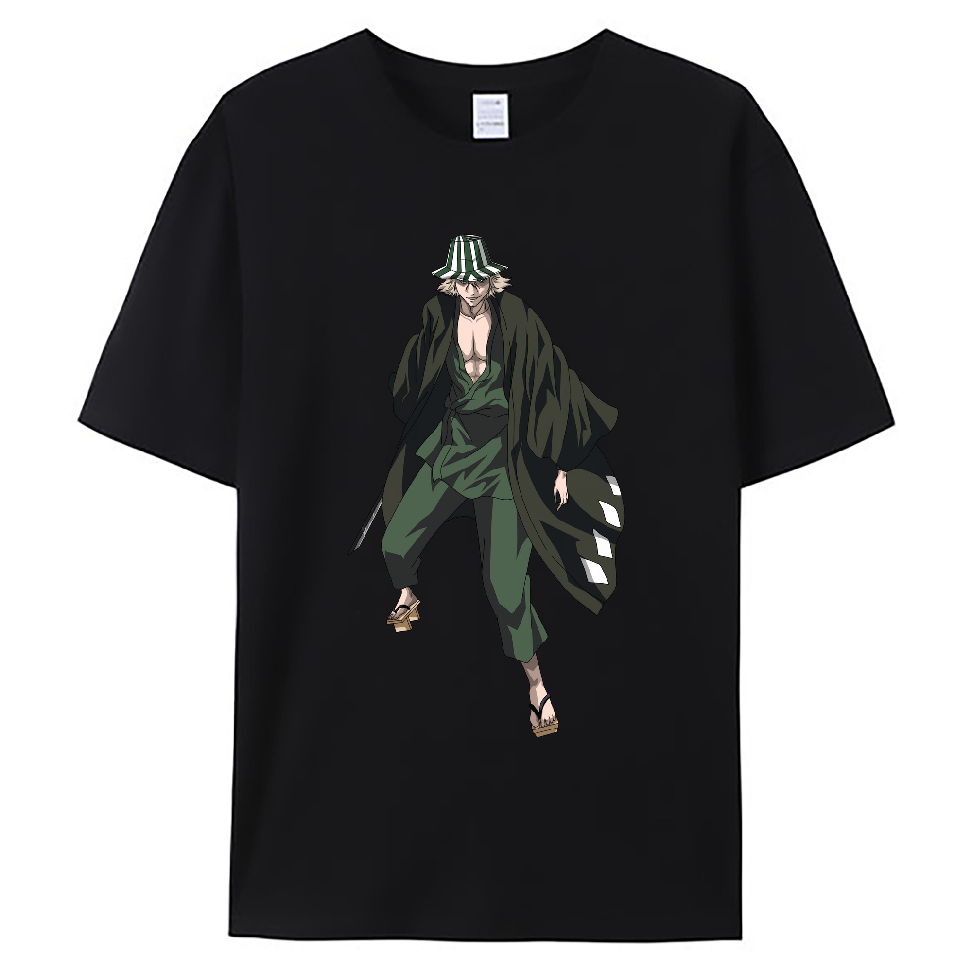 （画像用） "ブリーチ 浦原 喜助（うらはら きすけ） BLEACH Urahara Kisuke " 綿100％ メンズ半袖Tシャツ｜肌触りやわらか＆通気性