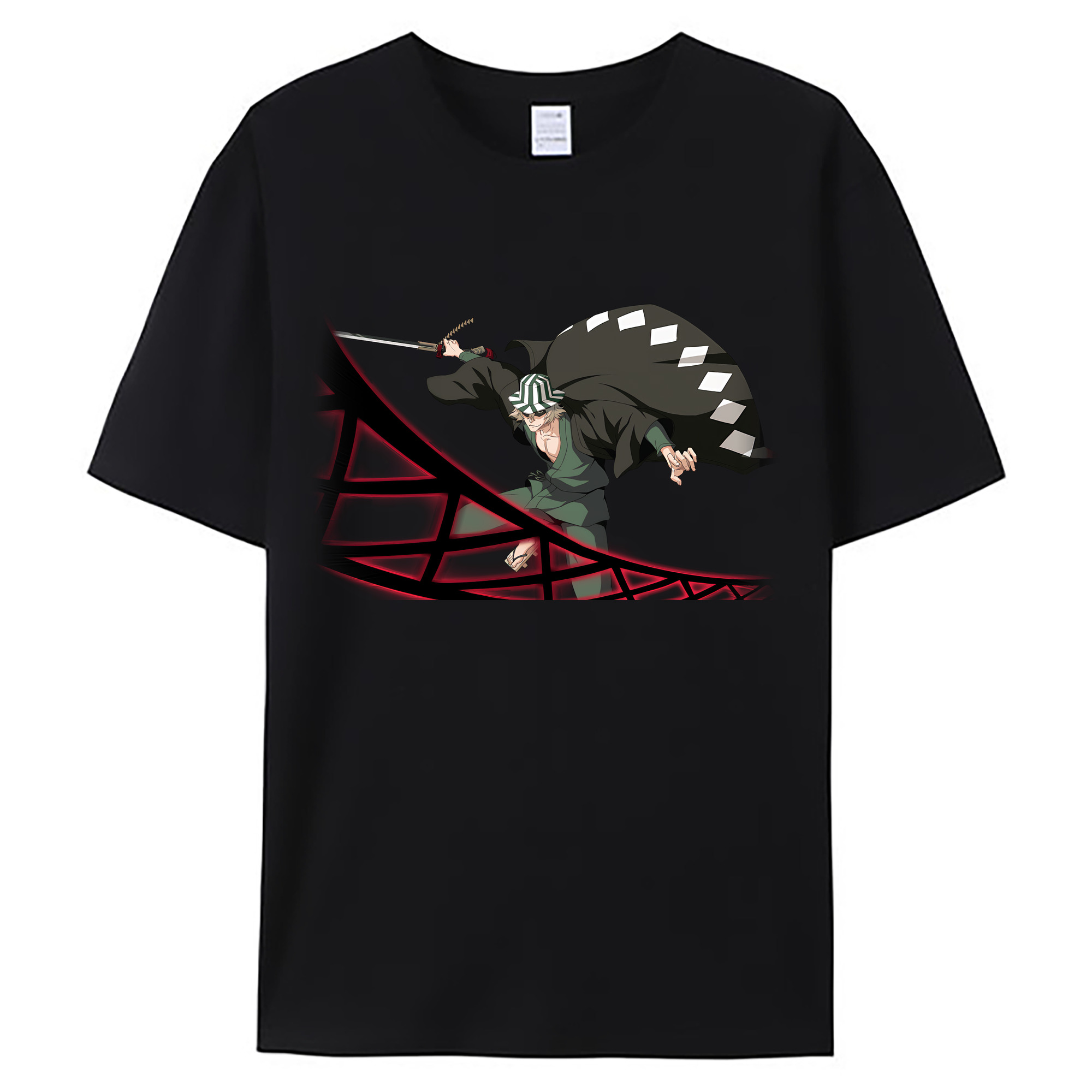 （画像用） "ブリーチ 浦原 喜助（うらはら きすけ） BLEACH Urahara Kisuke " 綿100％ メンズ半袖Tシャツ｜肌触りやわらか＆通気性