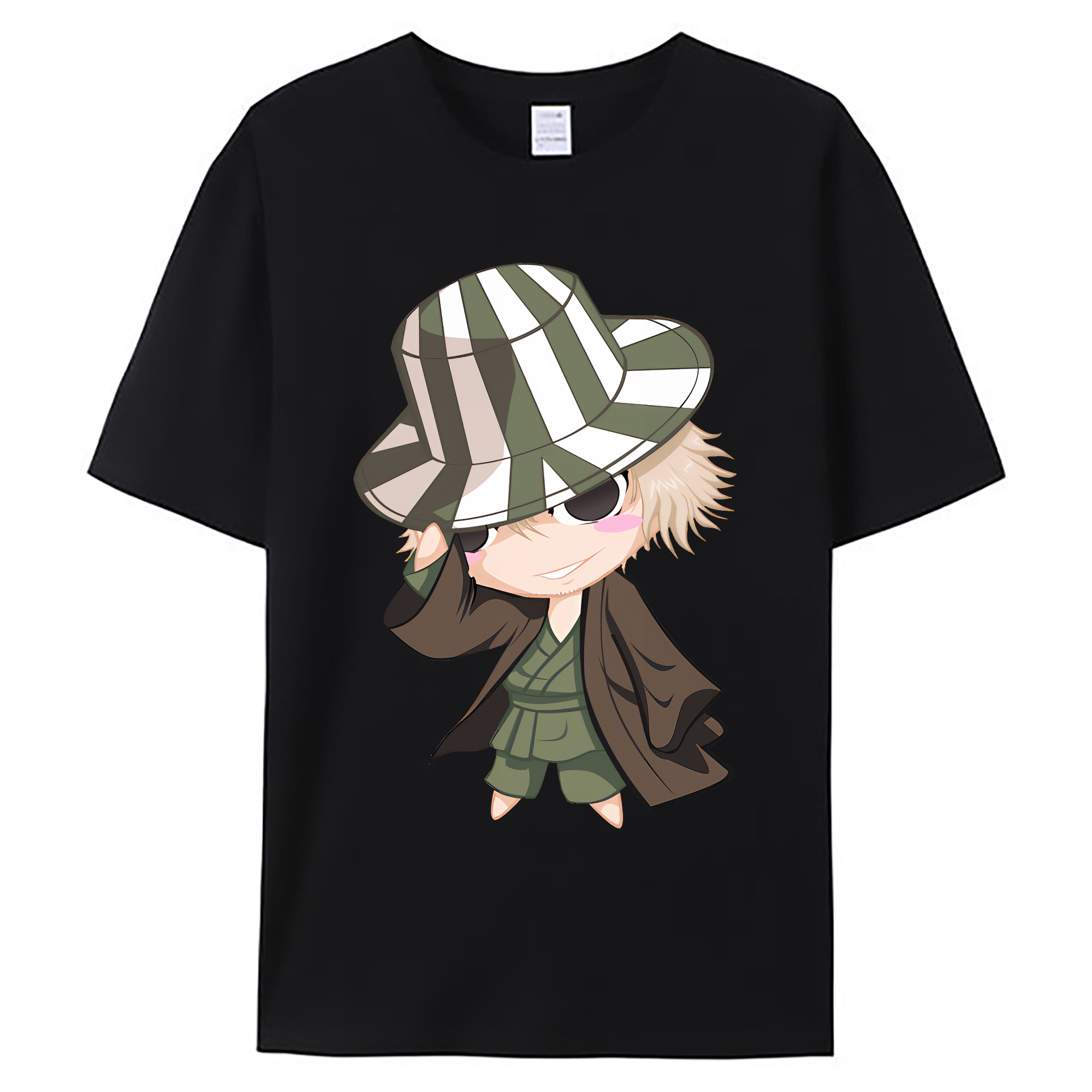（画像用） "ブリーチ 浦原 喜助（うらはら きすけ） BLEACH Urahara Kisuke " 綿100％ メンズ半袖Tシャツ｜肌触りやわらか＆通気性
