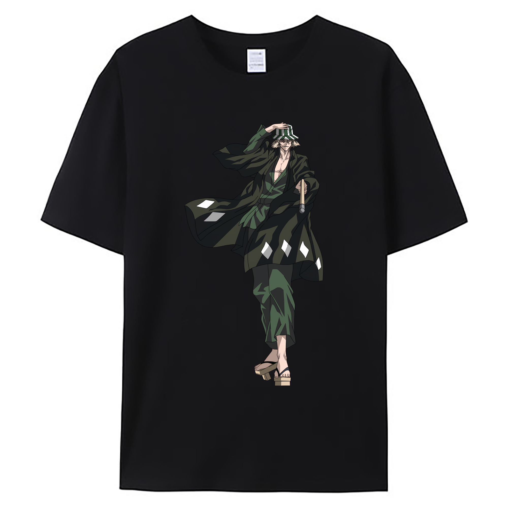 （画像用） "ブリーチ 浦原 喜助（うらはら きすけ） BLEACH Urahara Kisuke " 綿100％ メンズ半袖Tシャツ｜肌触りやわらか＆通気性