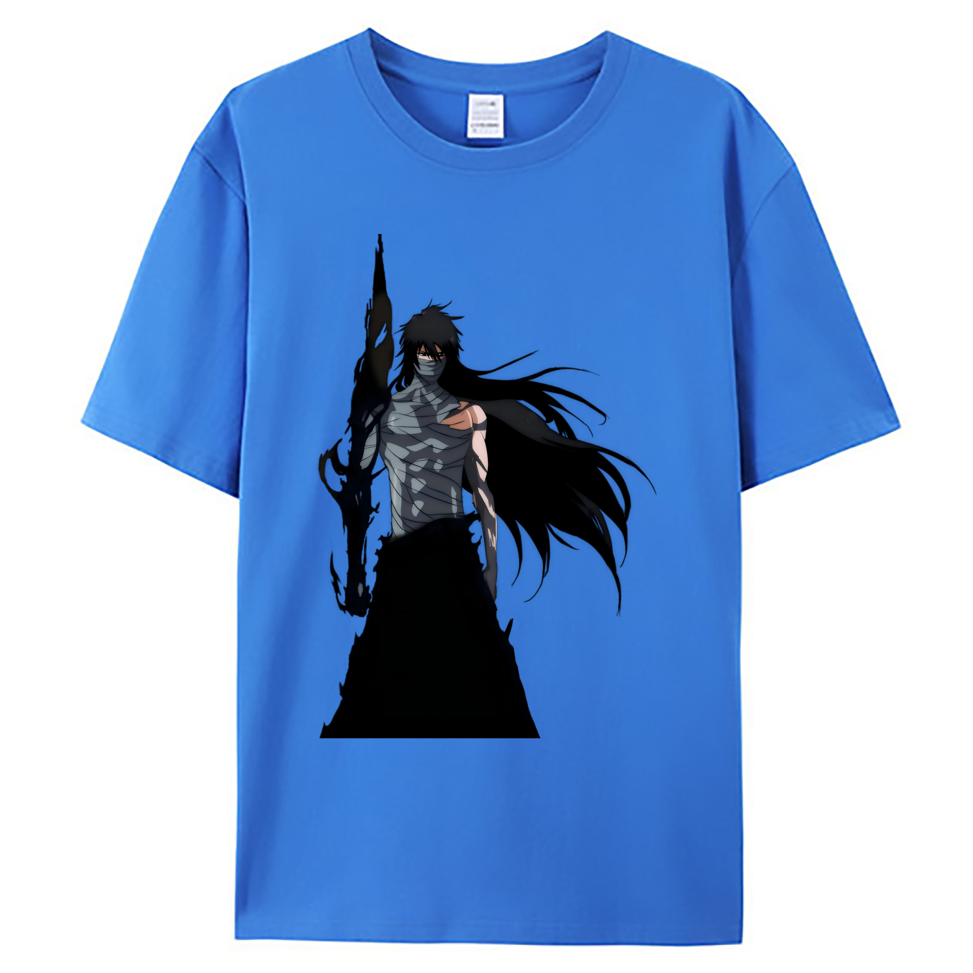 （画像用） ブリーチ 黒崎一護（くろさき いちご）BLEACH Kurosaki Ichigo 綿100％ メンズ半袖Tシャツ｜肌触りやわらか＆通気性