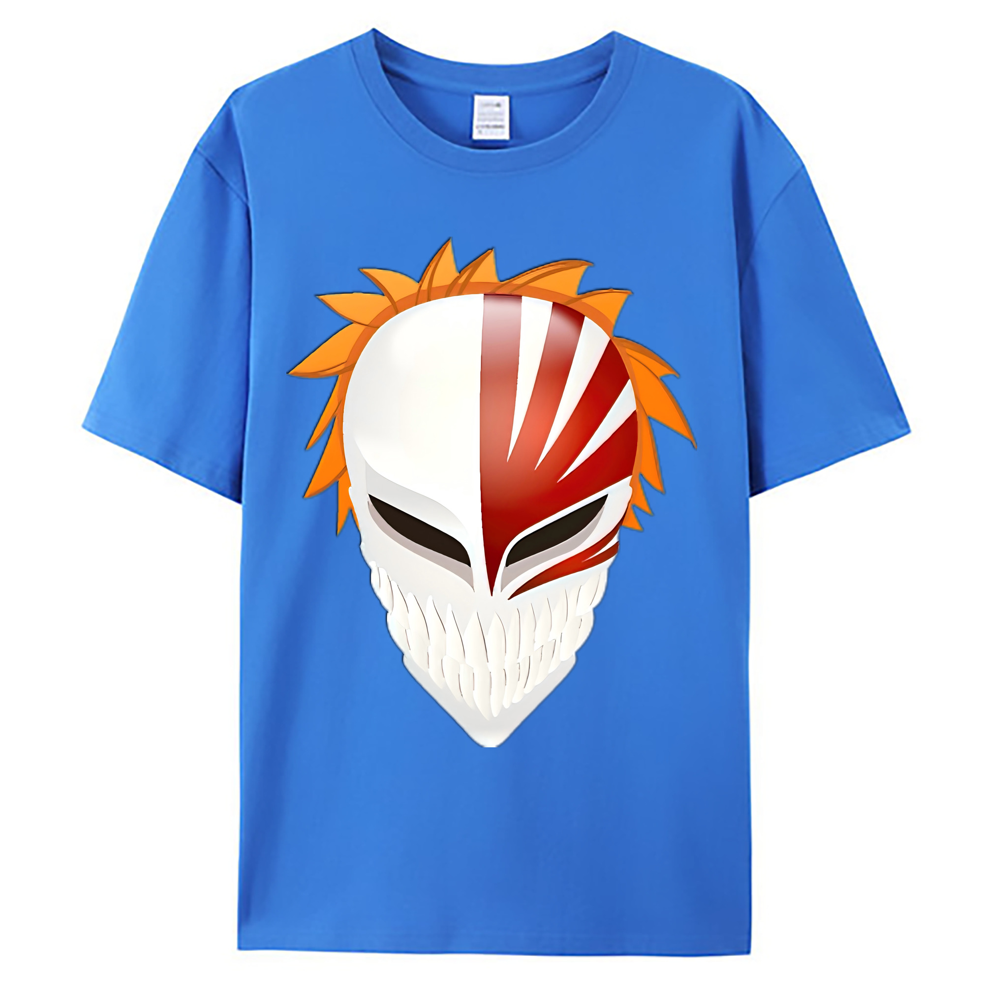 （画像用） ブリーチ 黒崎一護（くろさき いちご）BLEACH Kurosaki Ichigo 綿100％ メンズ半袖Tシャツ｜肌触りやわらか＆通気性
