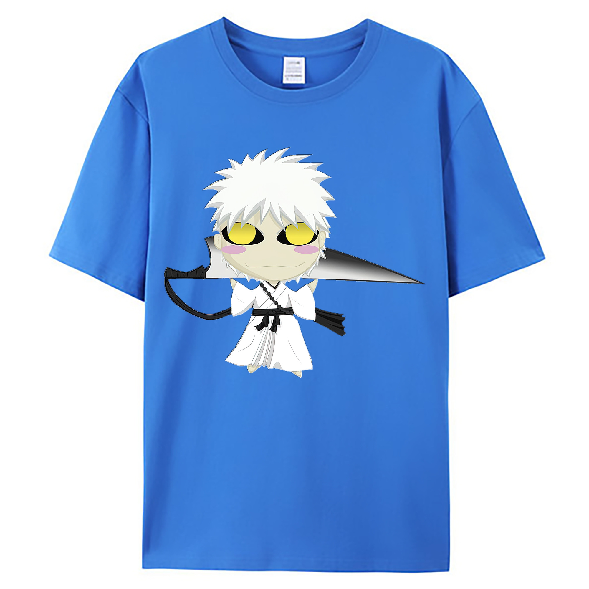 （画像用） ブリーチ 黒崎一護（くろさき いちご）BLEACH Kurosaki Ichigo 綿100％ メンズ半袖Tシャツ｜肌触りやわらか＆通気性