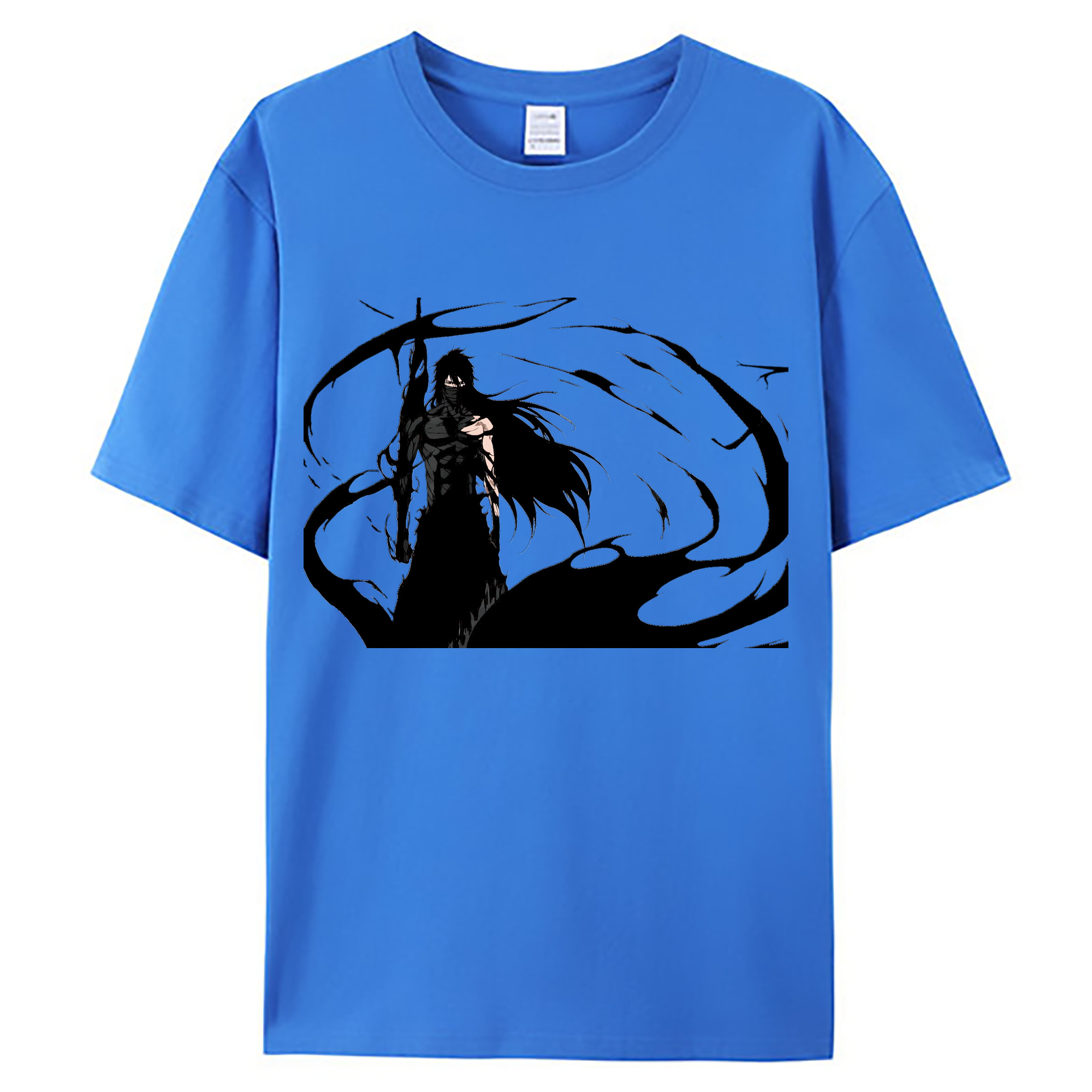 （画像用） ブリーチ 黒崎一護（くろさき いちご）BLEACH Kurosaki Ichigo 綿100％ メンズ半袖Tシャツ｜肌触りやわらか＆通気性
