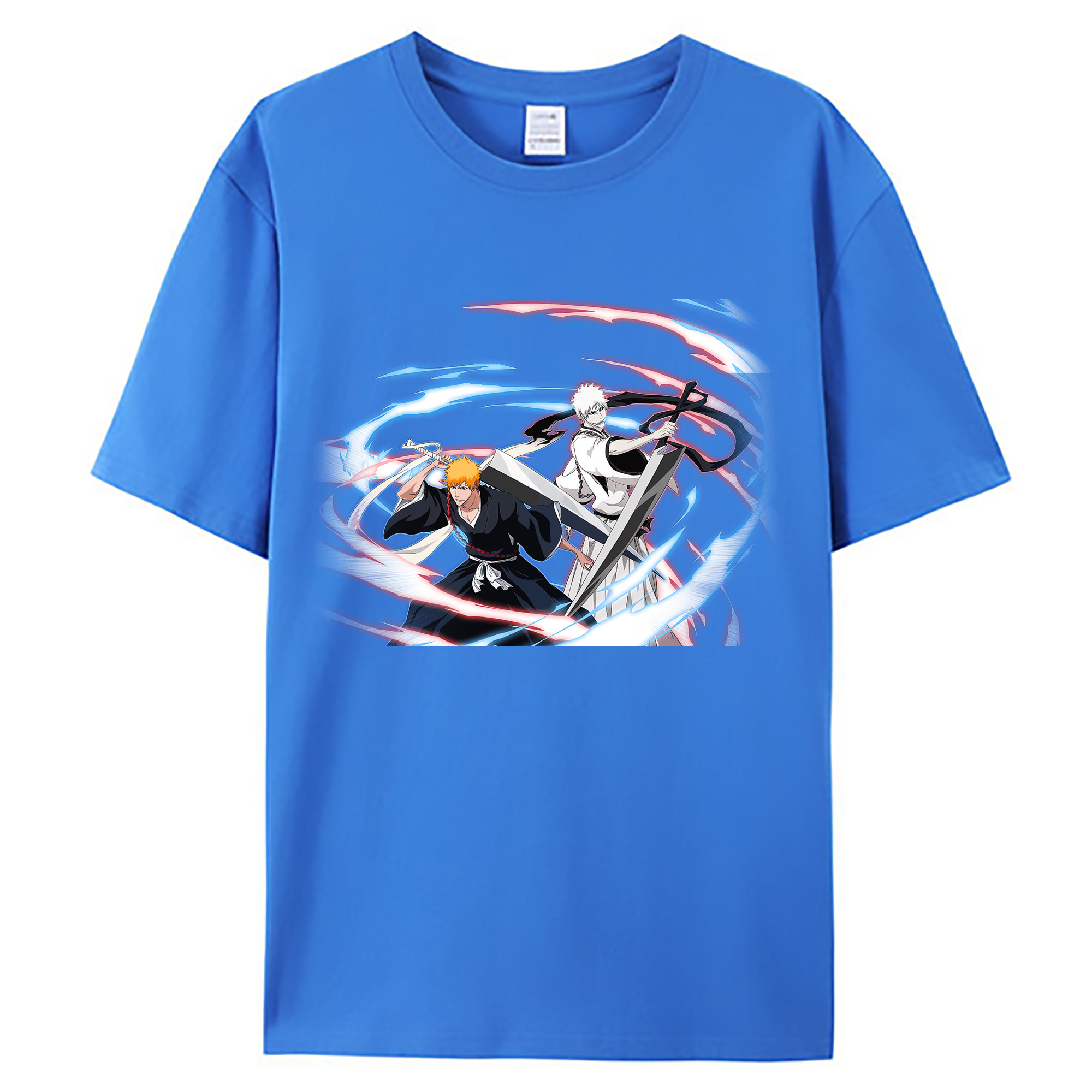 （画像用） ブリーチ 黒崎一護（くろさき いちご）BLEACH Kurosaki Ichigo 綿100％ メンズ半袖Tシャツ｜肌触りやわらか＆通気性