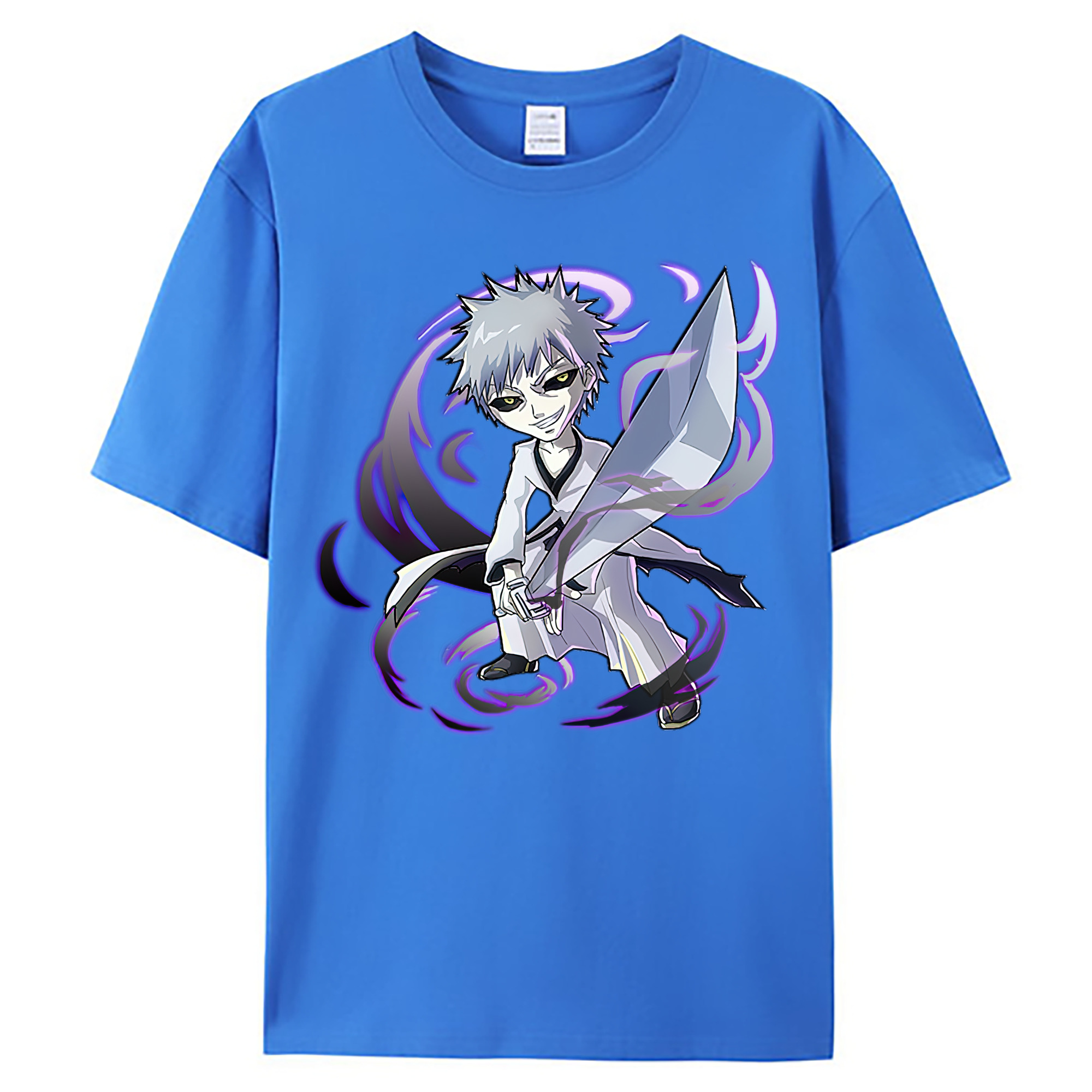 （画像用） ブリーチ 黒崎一護（くろさき いちご）BLEACH Kurosaki Ichigo 綿100％ メンズ半袖Tシャツ｜肌触りやわらか＆通気性
