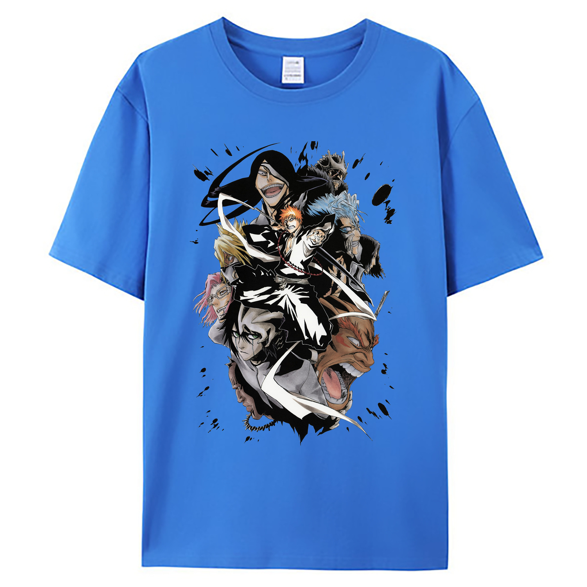（画像用） ブリーチ 黒崎一護（くろさき いちご）BLEACH Kurosaki Ichigo 綿100％ メンズ半袖Tシャツ｜肌触りやわらか＆通気性