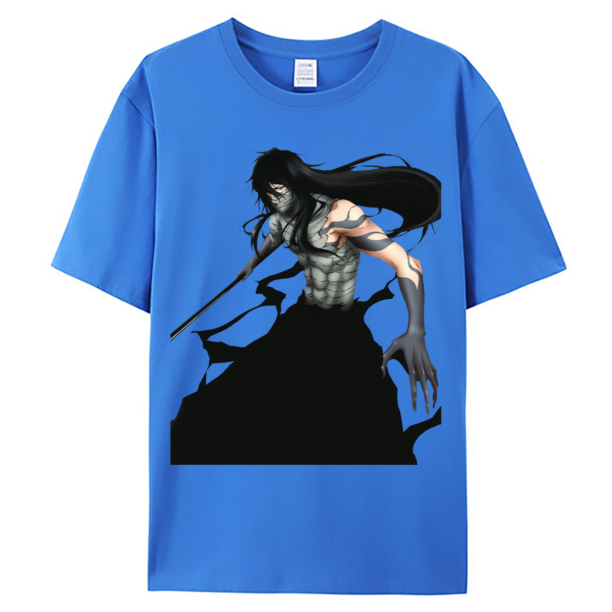 （画像用） ブリーチ 黒崎一護（くろさき いちご）BLEACH Kurosaki Ichigo 綿100％ メンズ半袖Tシャツ｜肌触りやわらか＆通気性