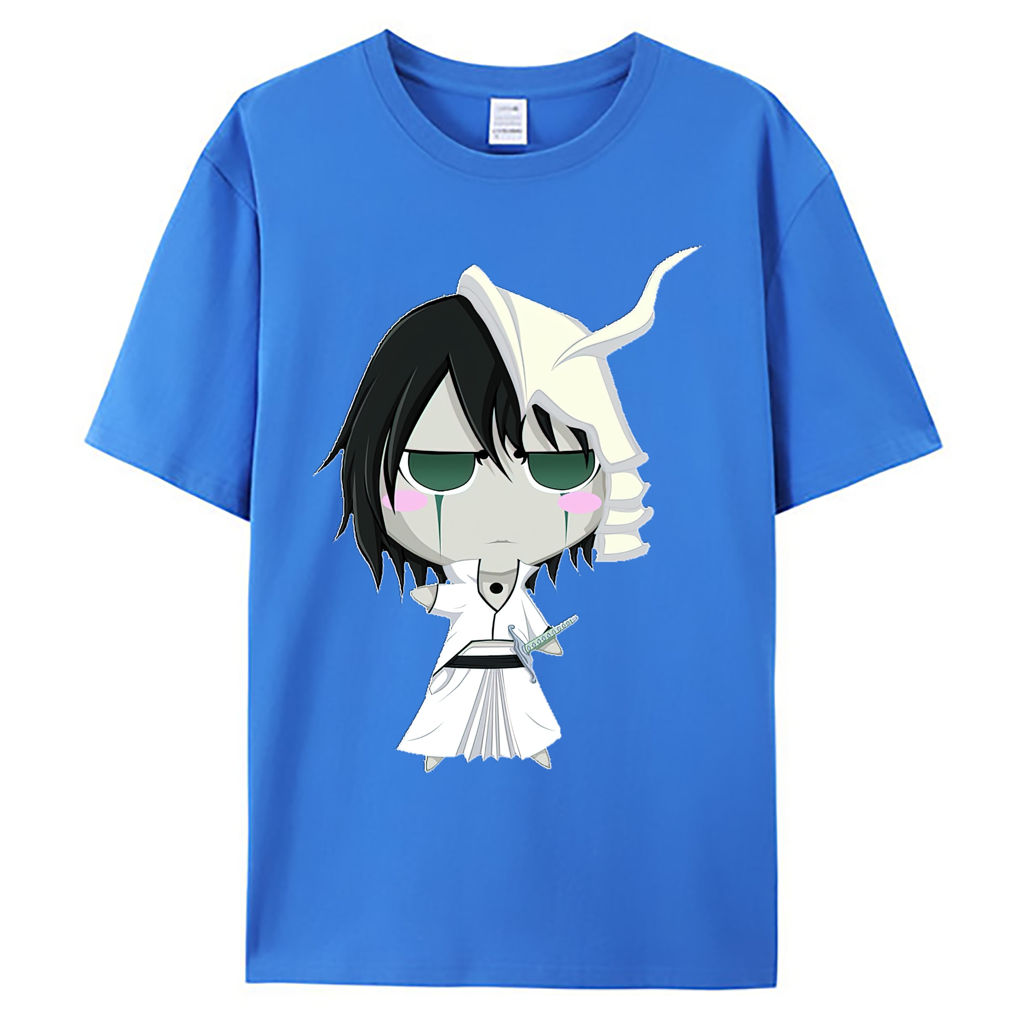 （画像用） ブリーチ ウルキオラ·シファー BLEACH Ulquiorra cifer 綿100％ メンズ半袖Tシャツ｜肌触りやわらか＆通気性