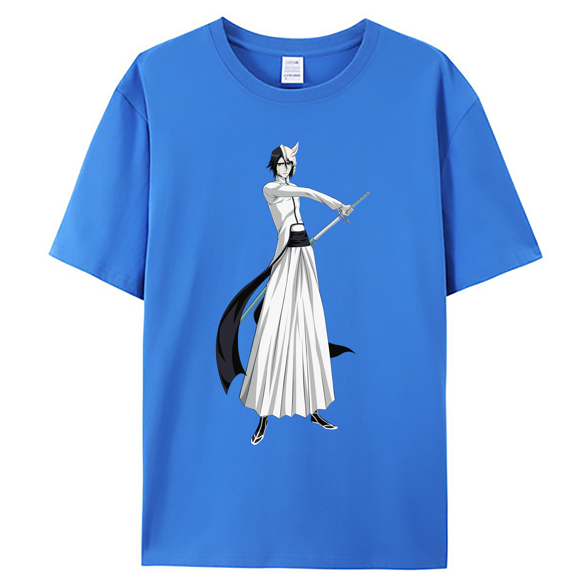 （画像用） ブリーチ ウルキオラ·シファー BLEACH Ulquiorra cifer 綿100％ メンズ半袖Tシャツ｜肌触りやわらか＆通気性