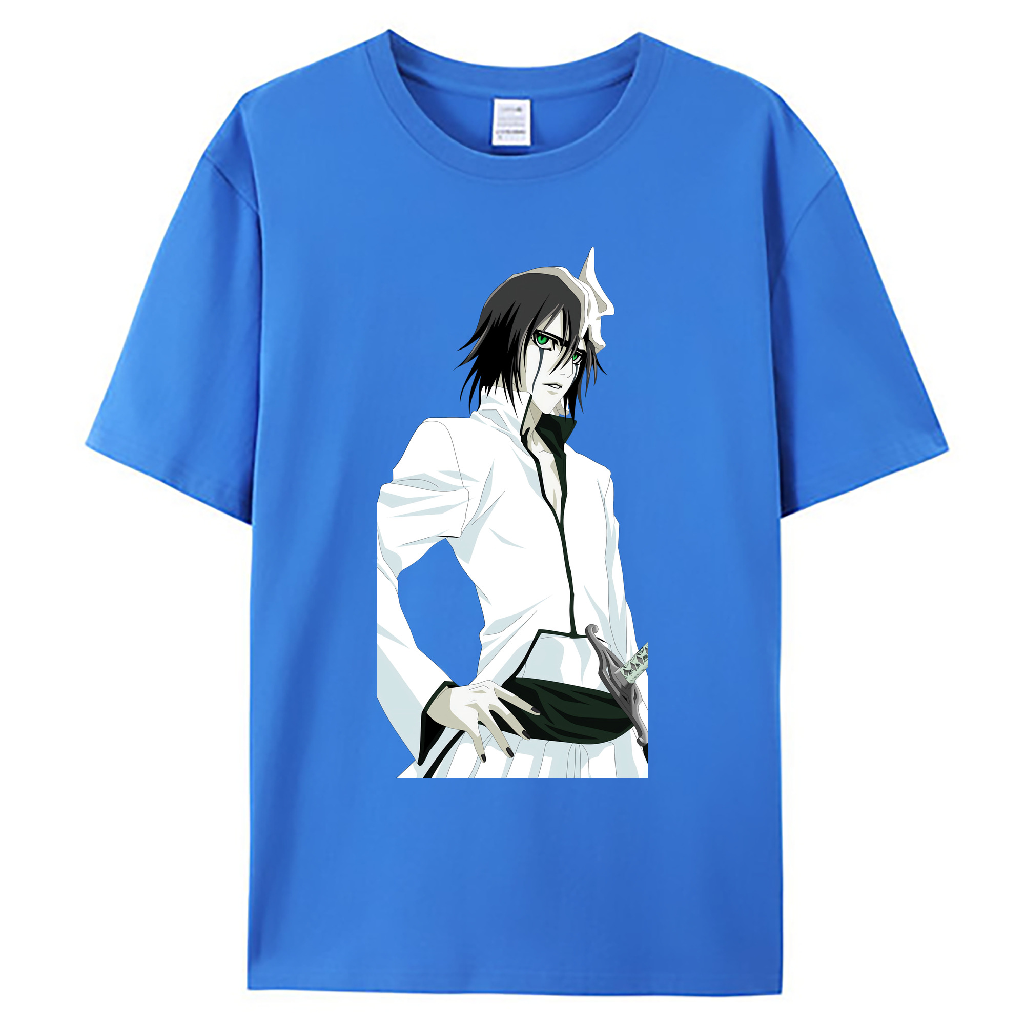 （画像用） ブリーチ ウルキオラ·シファー BLEACH Ulquiorra cifer 綿100％ メンズ半袖Tシャツ｜肌触りやわらか＆通気性
