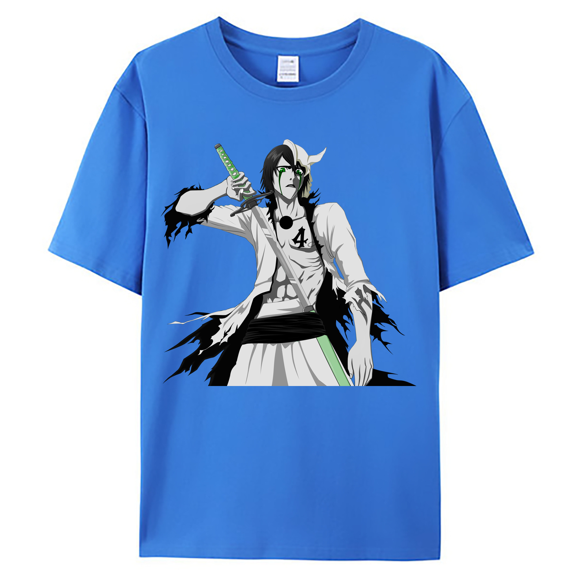 （画像用） ブリーチ ウルキオラ·シファー BLEACH Ulquiorra cifer 綿100％ メンズ半袖Tシャツ｜肌触りやわらか＆通気性