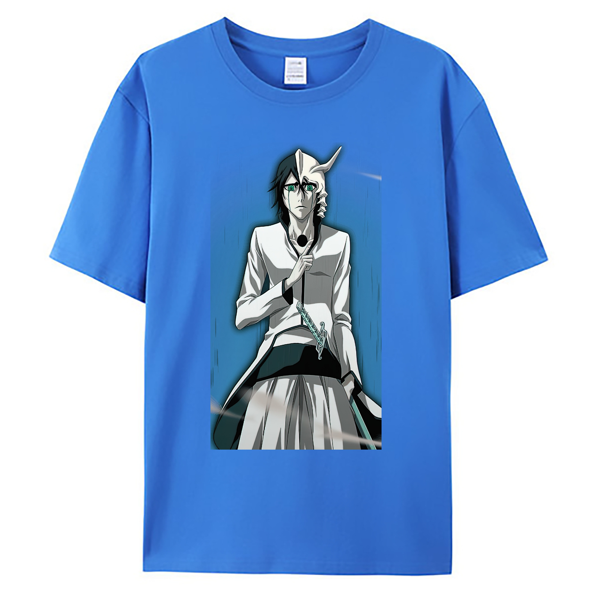 （画像用） ブリーチ ウルキオラ·シファー BLEACH Ulquiorra cifer 綿100％ メンズ半袖Tシャツ｜肌触りやわらか＆通気性