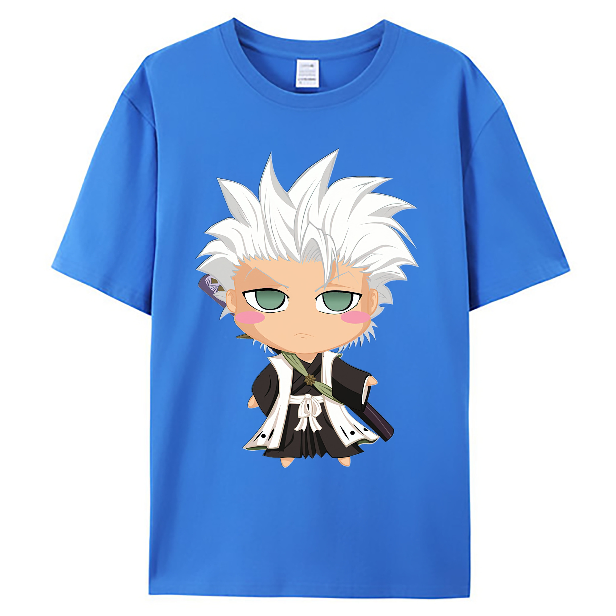 （画像用） ブリーチ 日番谷冬獅郎（ひつがや とうしろう） BLEACH Hitsugaya Toushirou 綿100％ メンズ半袖Tシャツ｜肌触りやわらか＆通気性