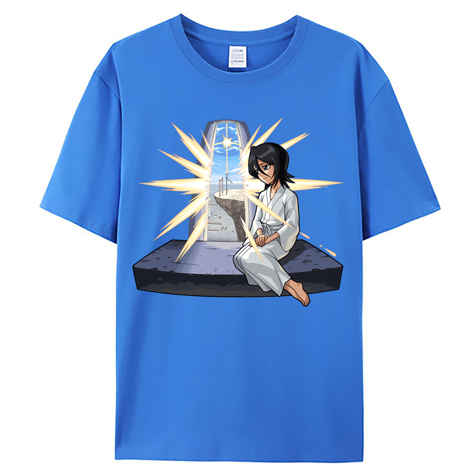 （画像用） ブリーチ 朽木ルキア BLEACH Kuchiki Rukia 綿100％ メンズ半袖Tシャツ｜肌触りやわらか＆通気性