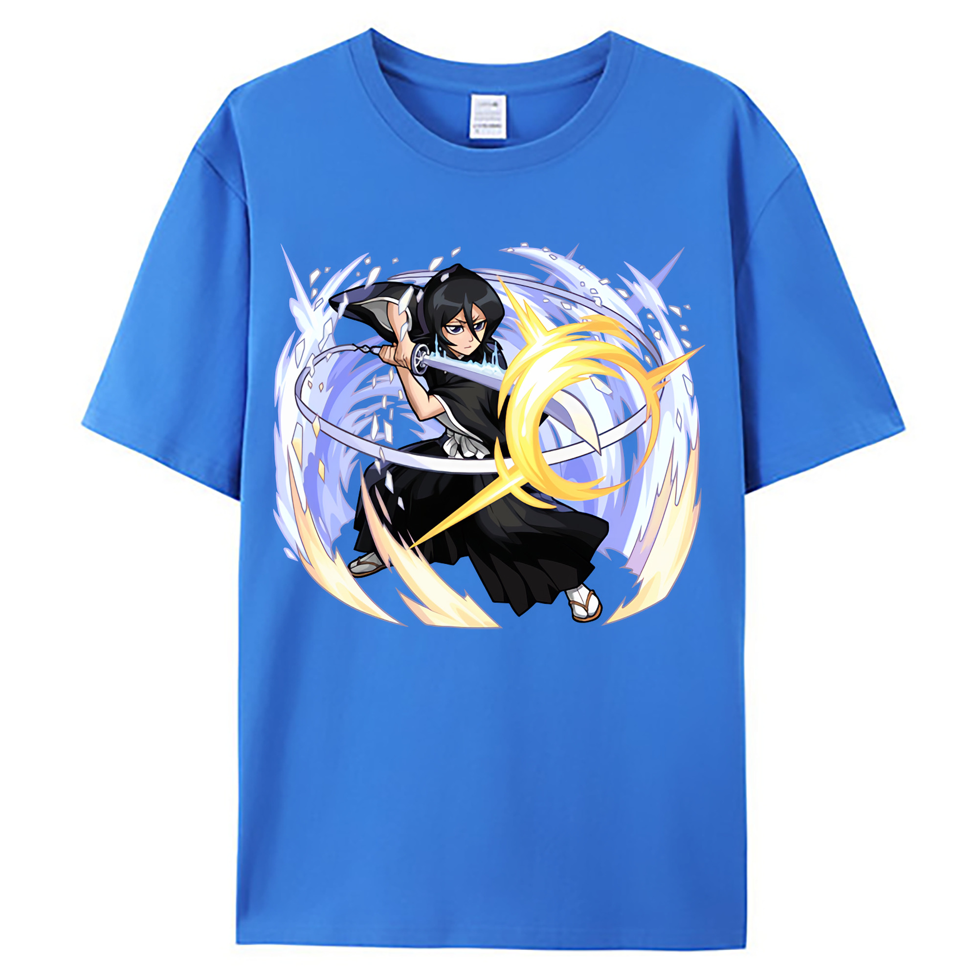 （画像用） ブリーチ 朽木ルキア BLEACH Kuchiki Rukia 綿100％ メンズ半袖Tシャツ｜肌触りやわらか＆通気性