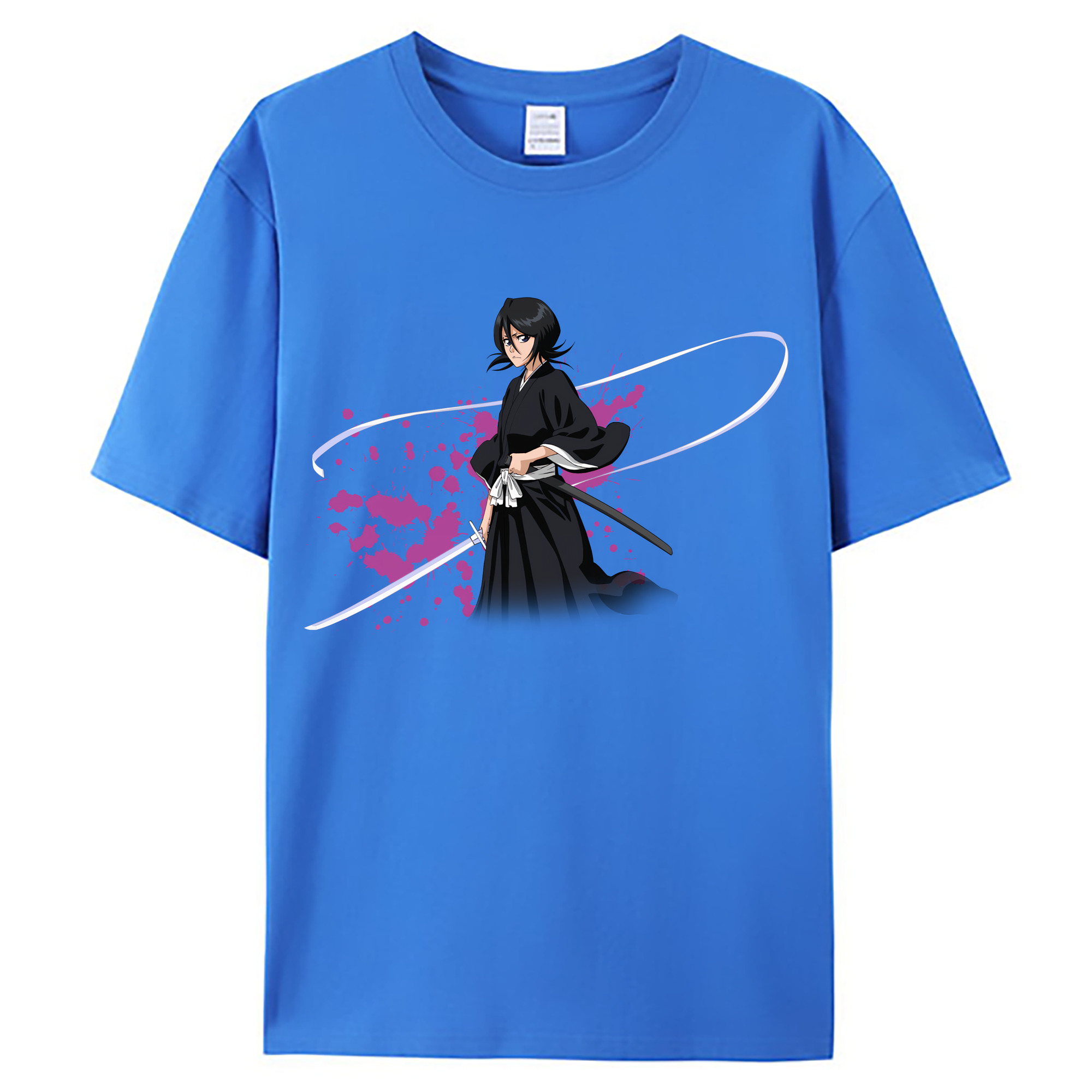 （画像用） ブリーチ 朽木ルキア BLEACH Kuchiki Rukia 綿100％ メンズ半袖Tシャツ｜肌触りやわらか＆通気性