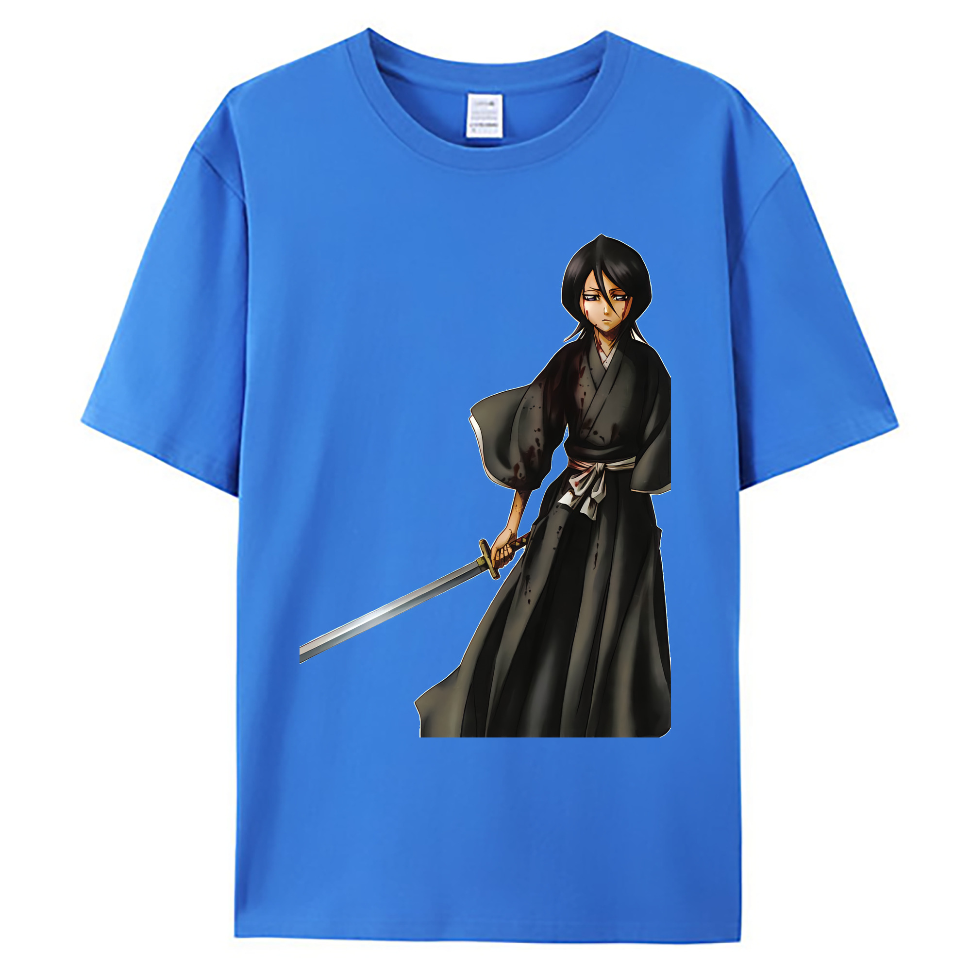 （画像用） ブリーチ 朽木ルキア BLEACH Kuchiki Rukia 綿100％ メンズ半袖Tシャツ｜肌触りやわらか＆通気性