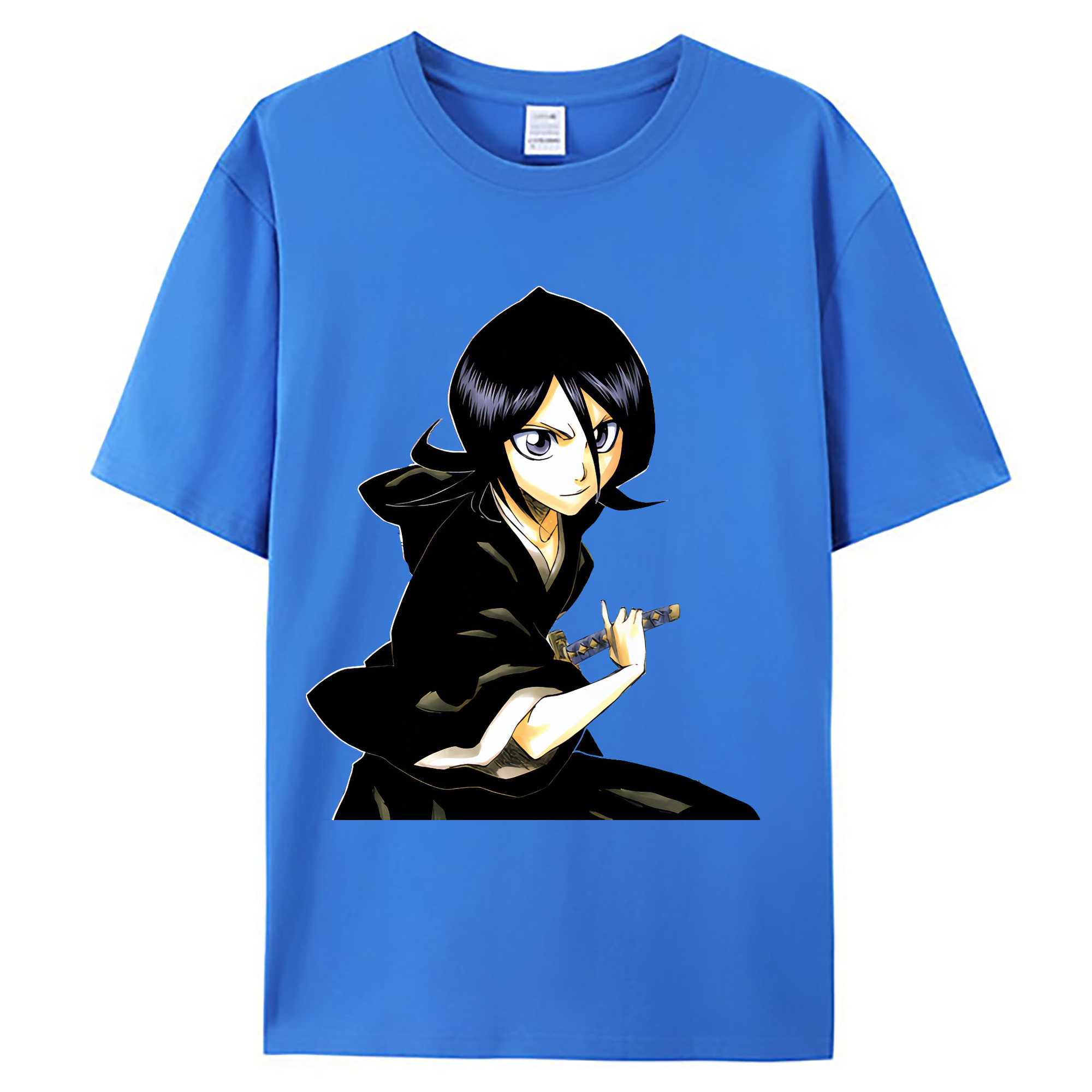（画像用） ブリーチ 朽木ルキア BLEACH Kuchiki Rukia 綿100％ メンズ半袖Tシャツ｜肌触りやわらか＆通気性